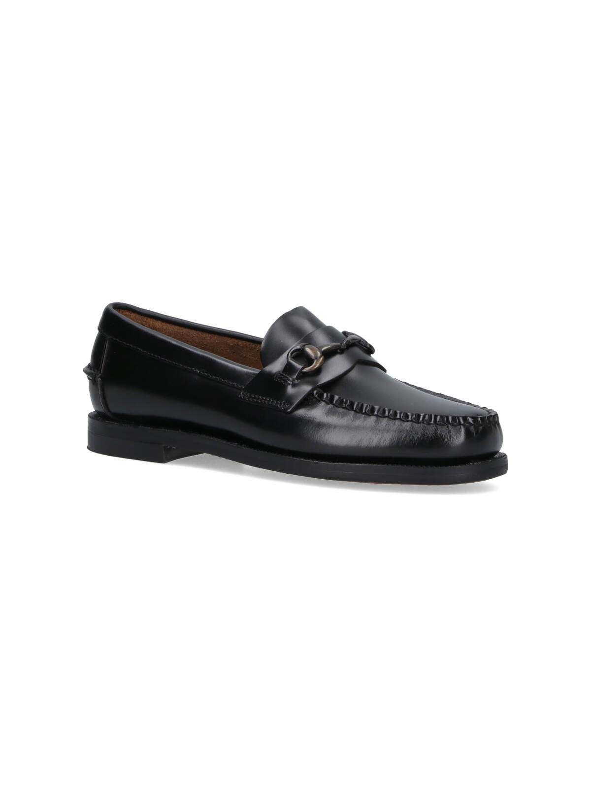 Sebago Horsebit-detail Leather Loafers In Black