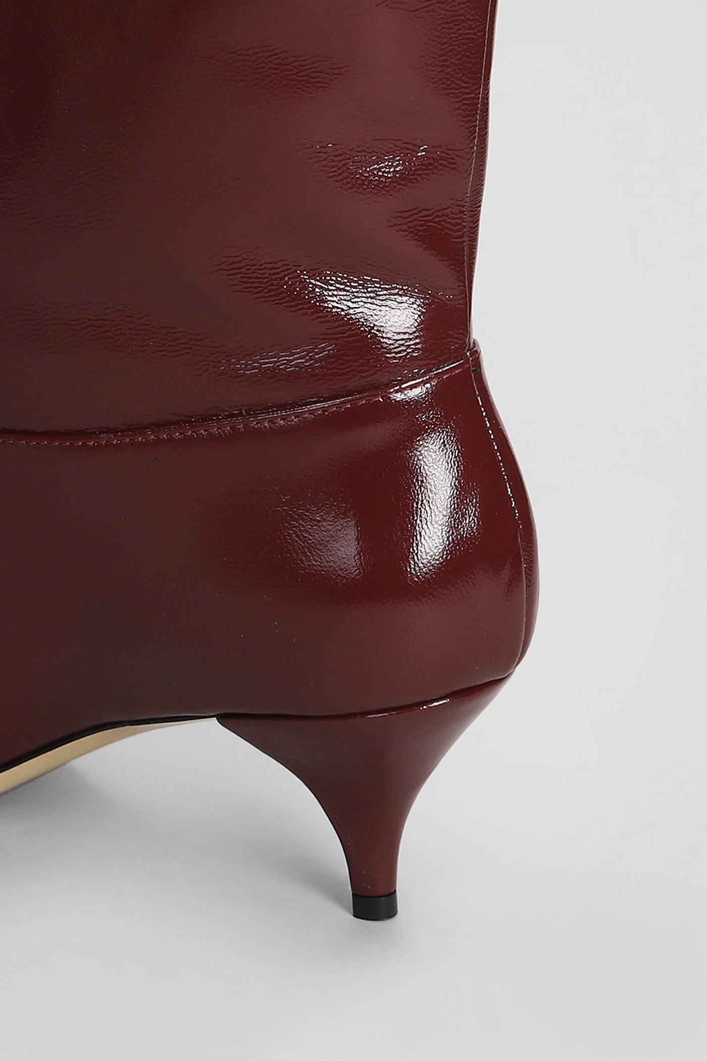 Shop Alchimia High Heels Ankle Boots In Bordeaux Leather