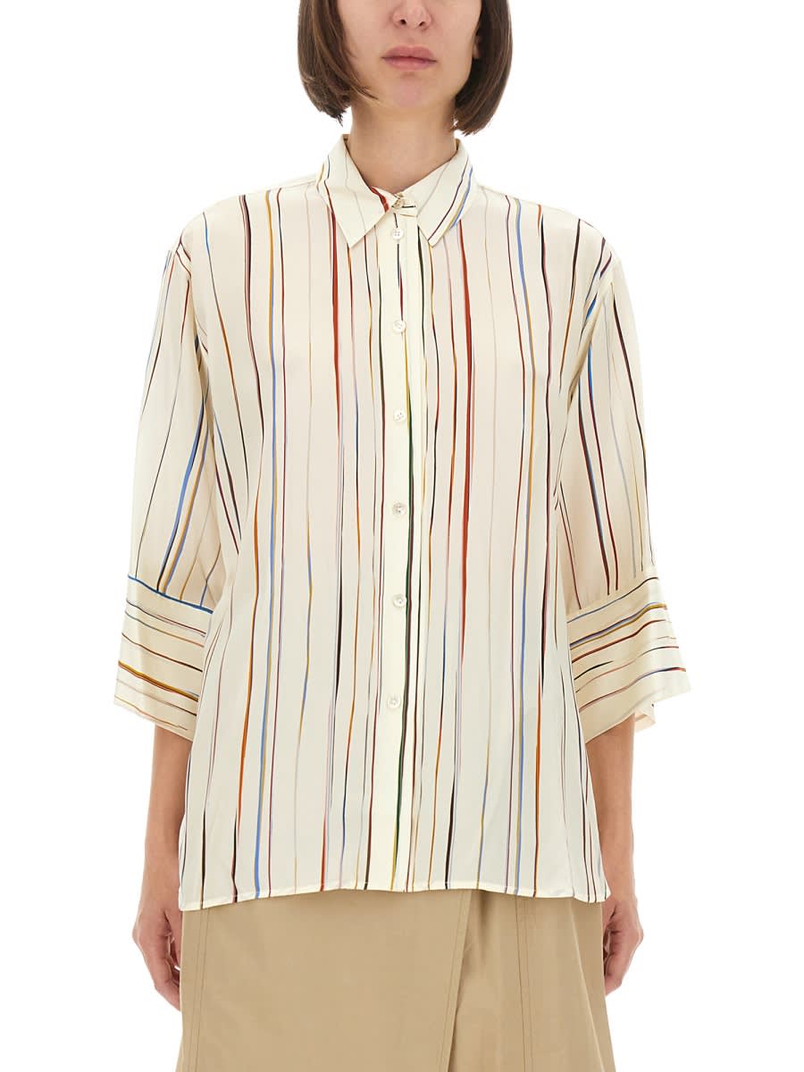 Paul Smith Camicia Signature Stripe In Neutral