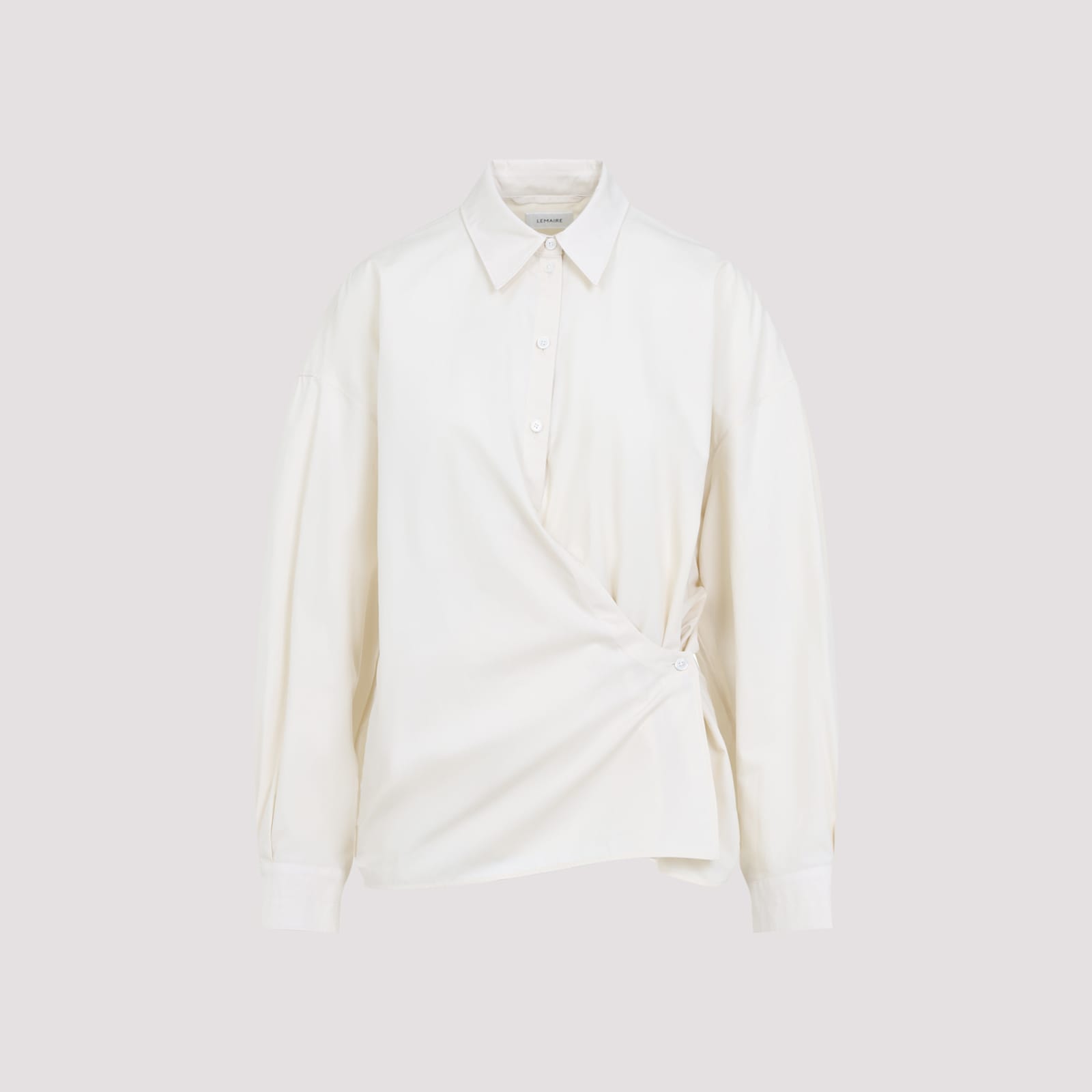 Straight Collar Twisted Shirt