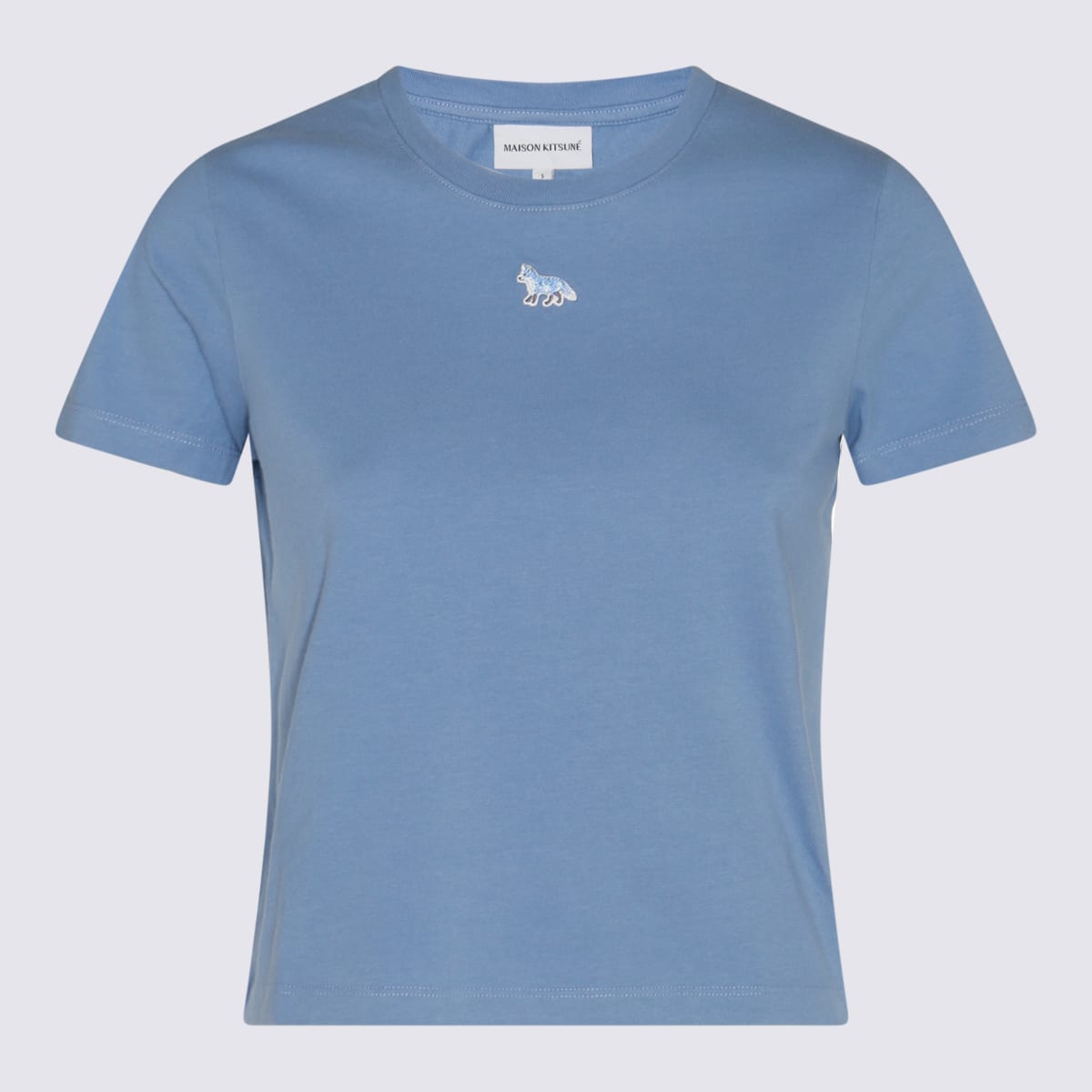 Maison Kitsuné Blue Cotton T-shirt