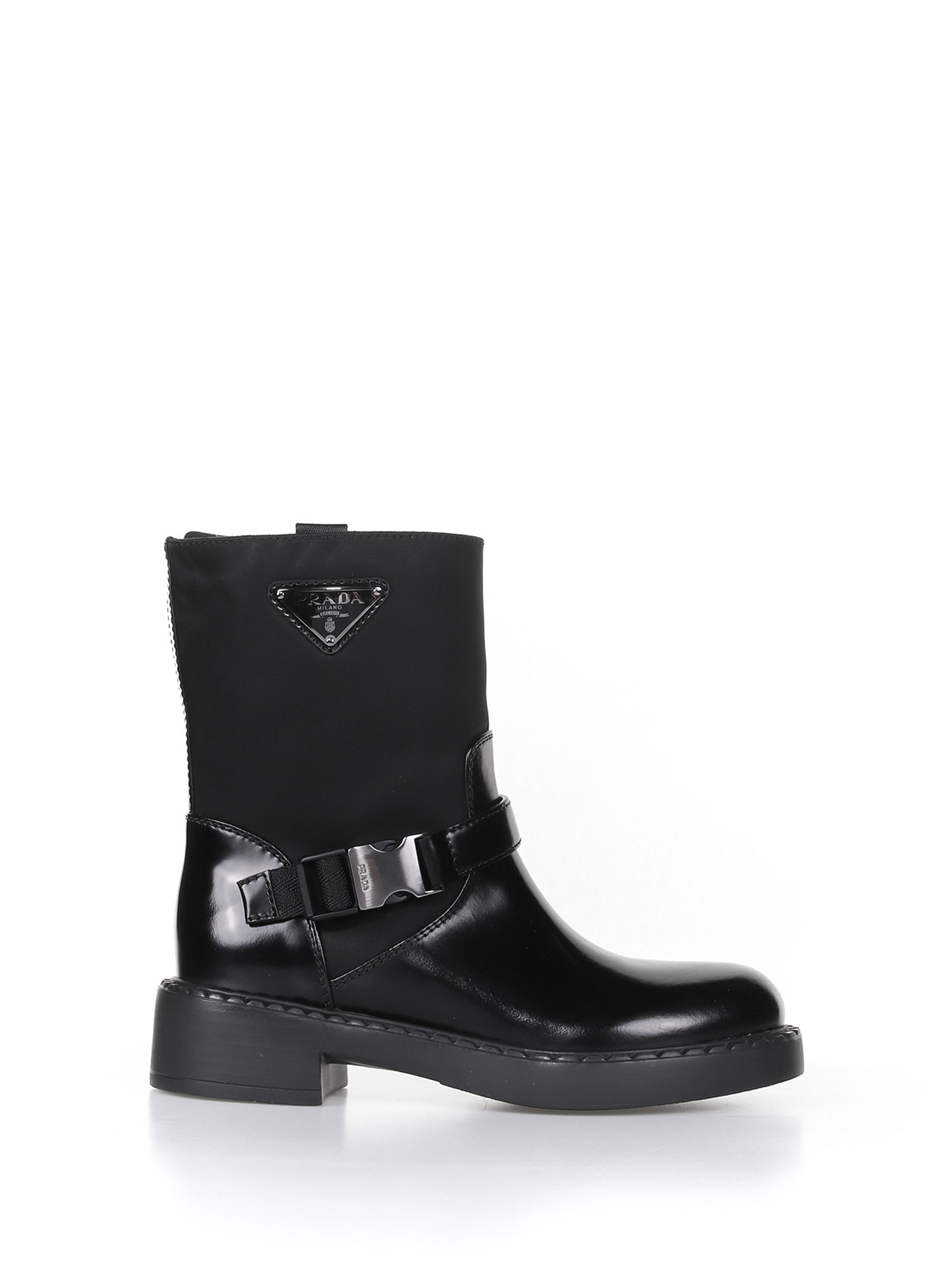 Buy Prada Black Boots online, shop Prada shoes with free shipping