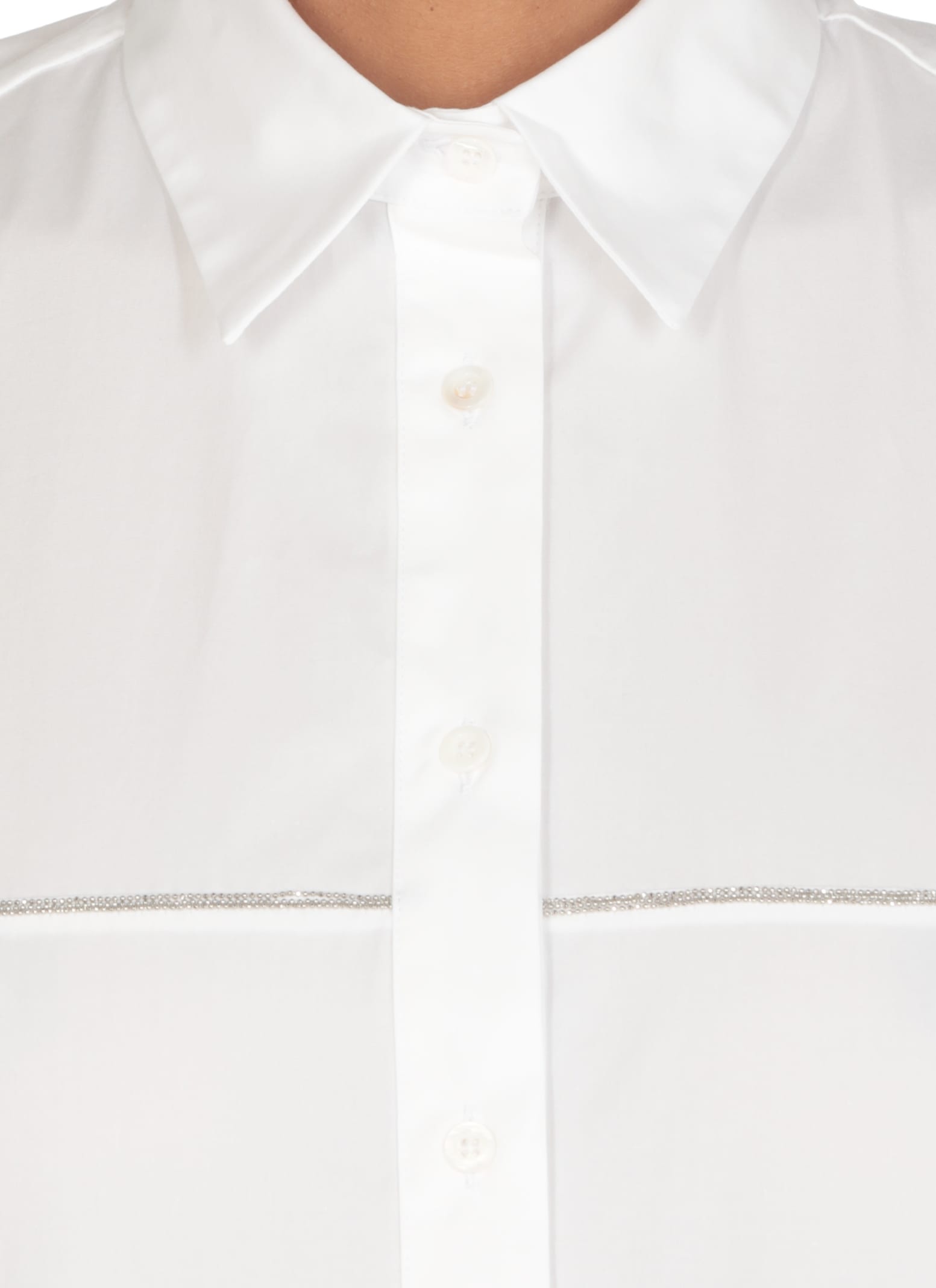 Shop Peserico Cotton Shirt In White