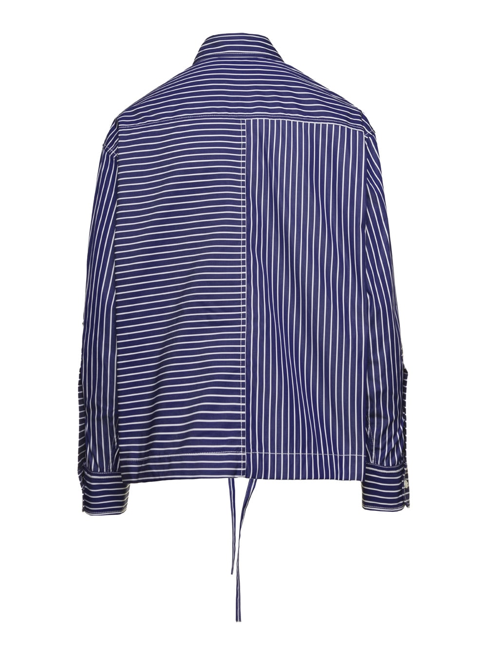 DES PHEMMES crystal-embellished striped shirt - Purple