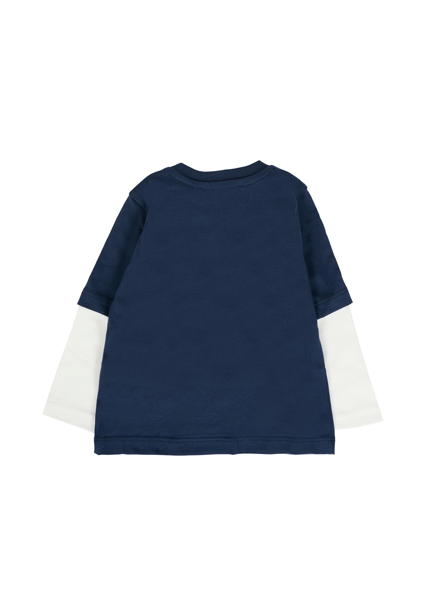 Msgm Blue T-shirt For Baby Boy With Logo In Blue