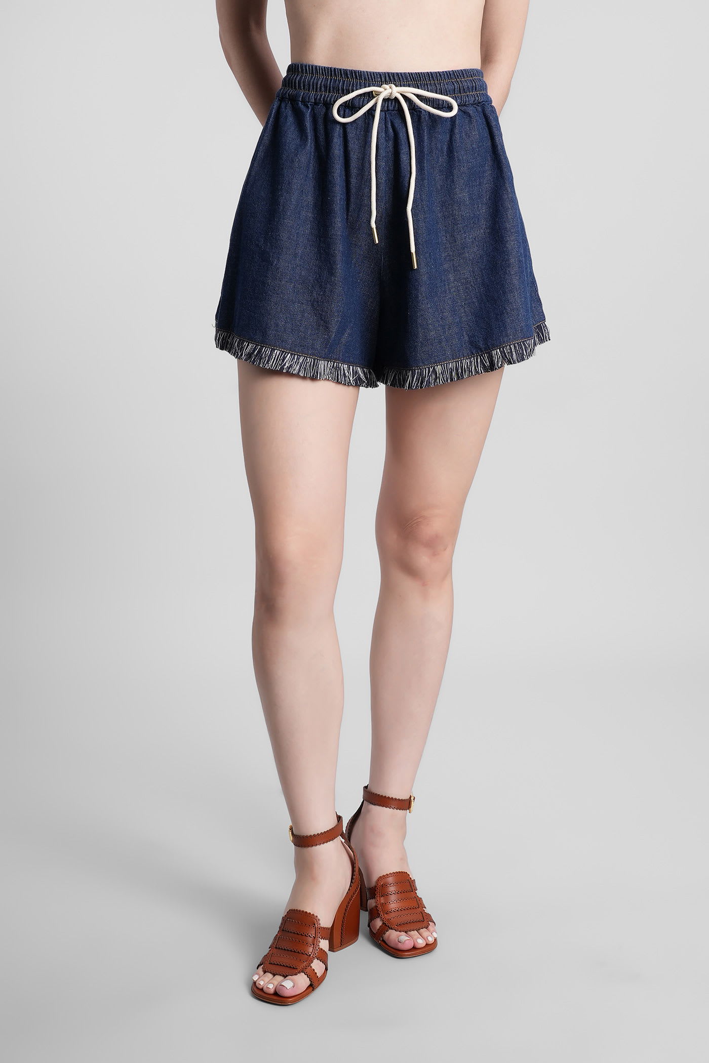 Shorts In Blue Cotton
