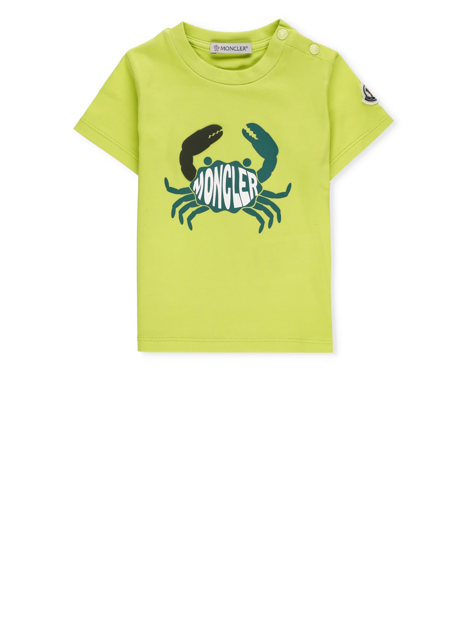 Shop Moncler Cotton T-shirt In Green