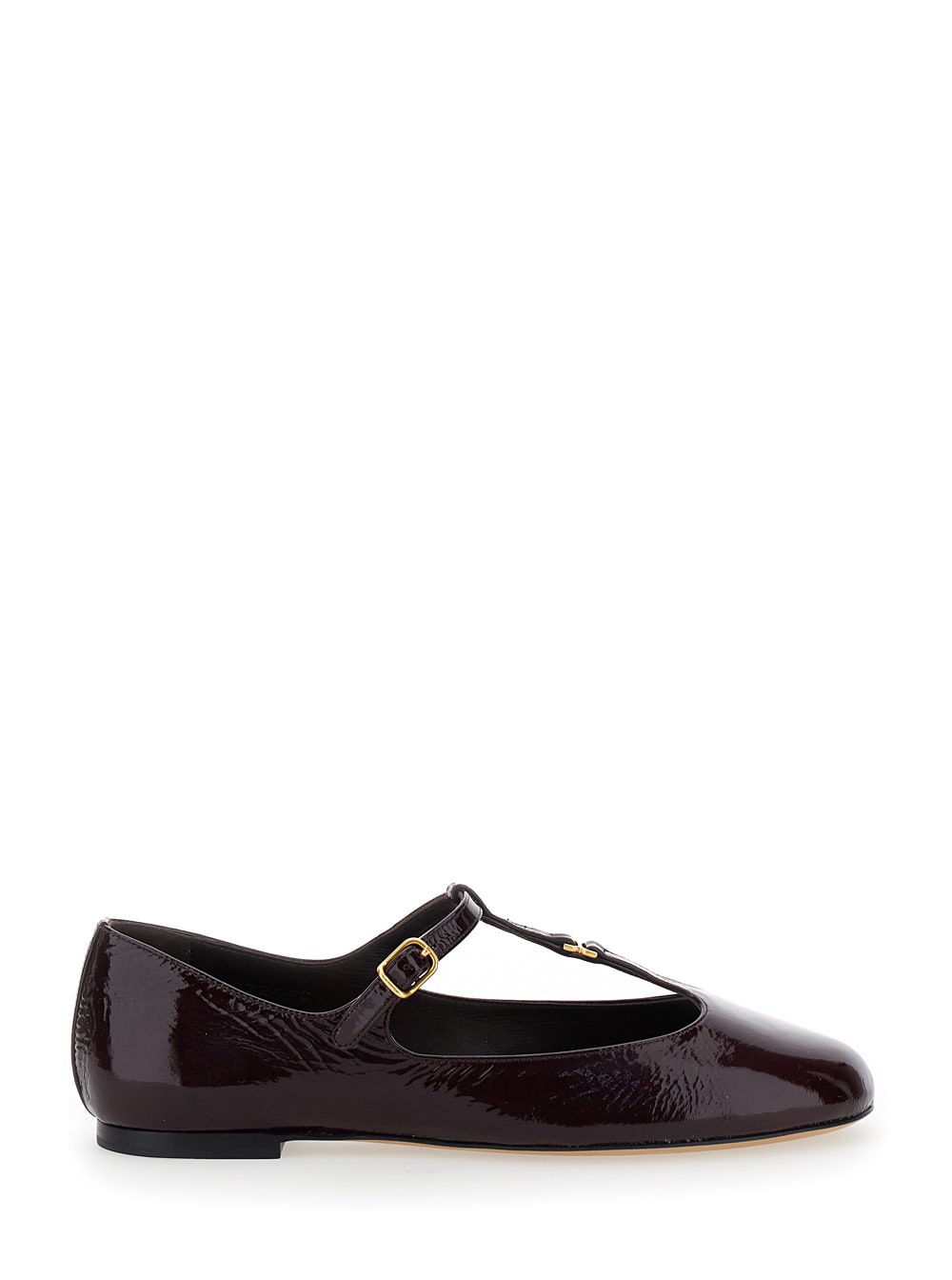 Shop Chloé Marcie Flats In Plum Purple