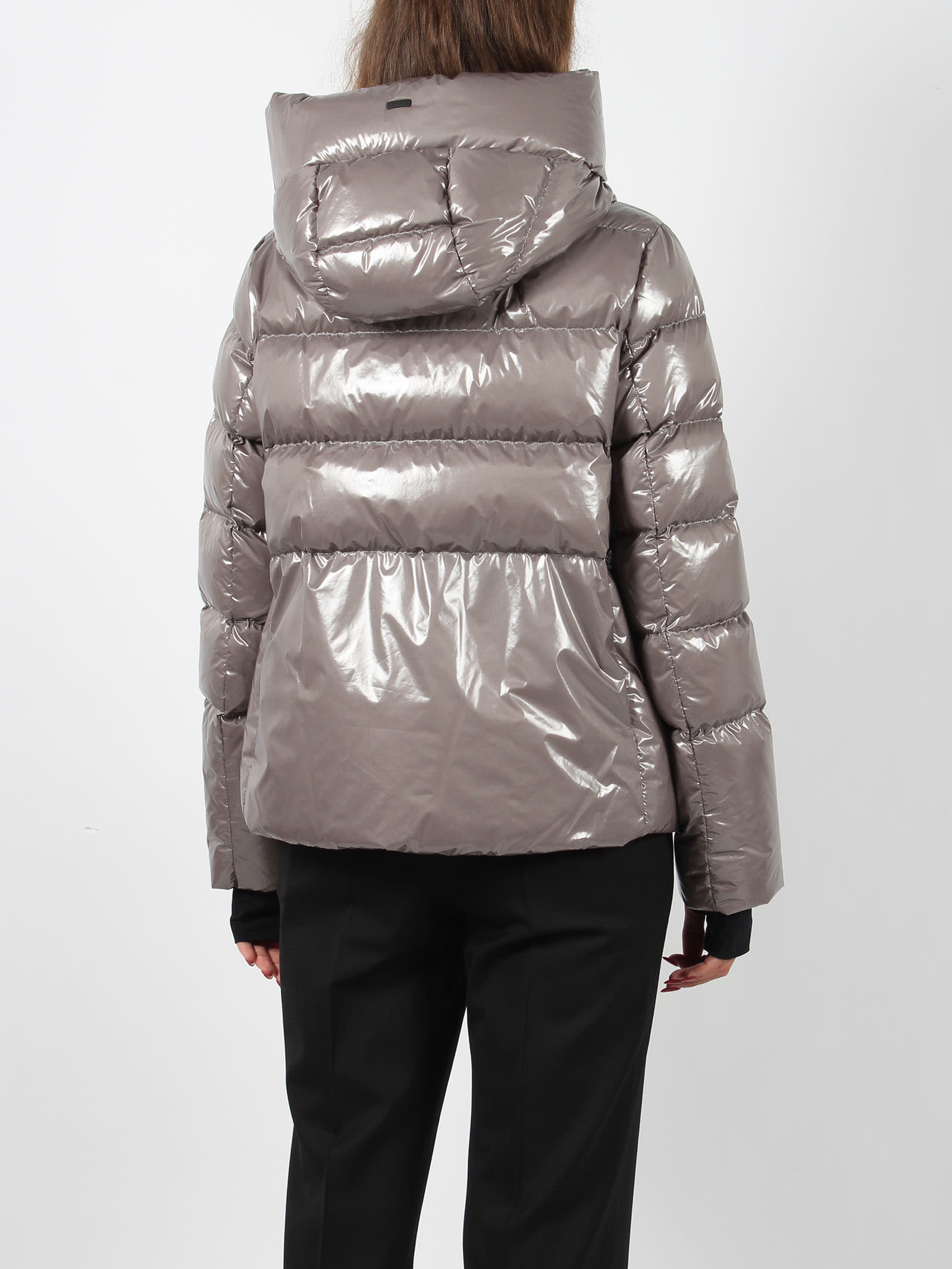 Shop Herno Hooded Padded Down Jacket