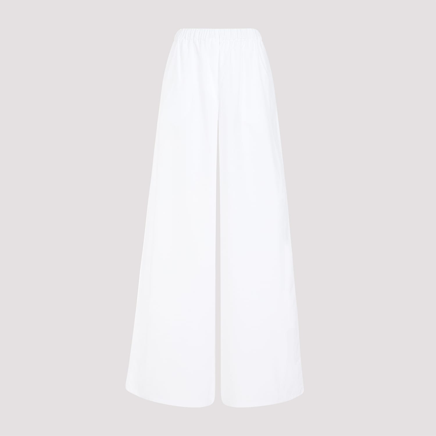 Shop Max Mara Navigli Cotton Popeline Pants In Bianco