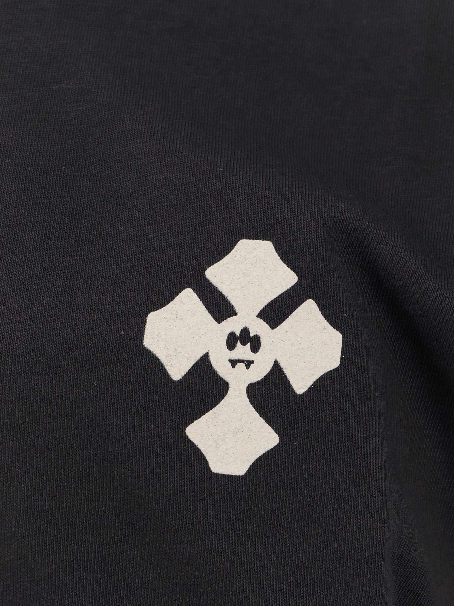 Barrow Crew Neck Graphic Print T-shirt In Black
