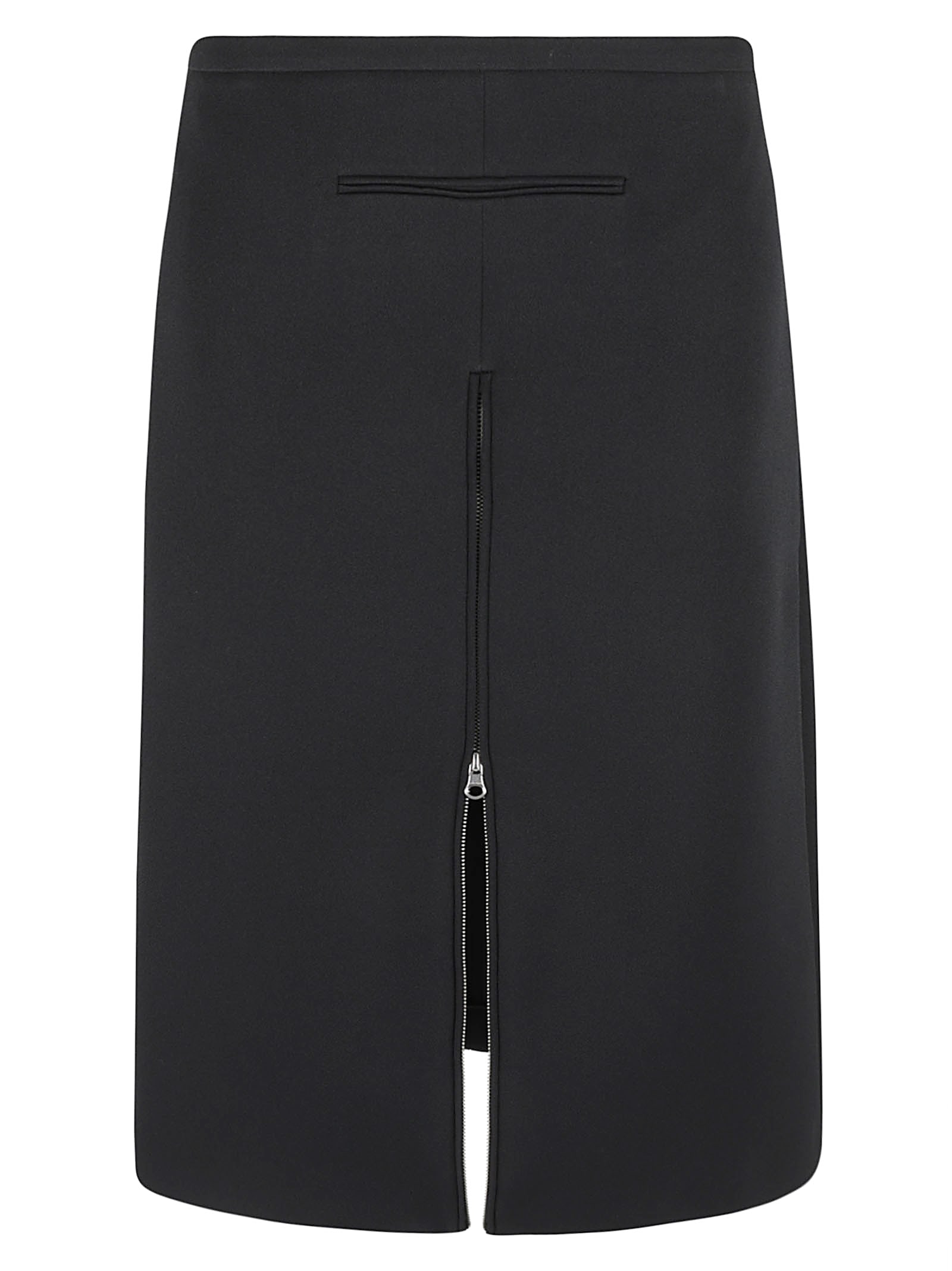 Shop Courrèges Zip Detail Skirt In Black