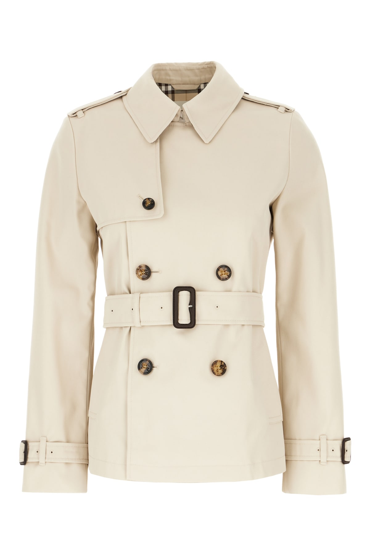 Sand Polyester Blend Trench