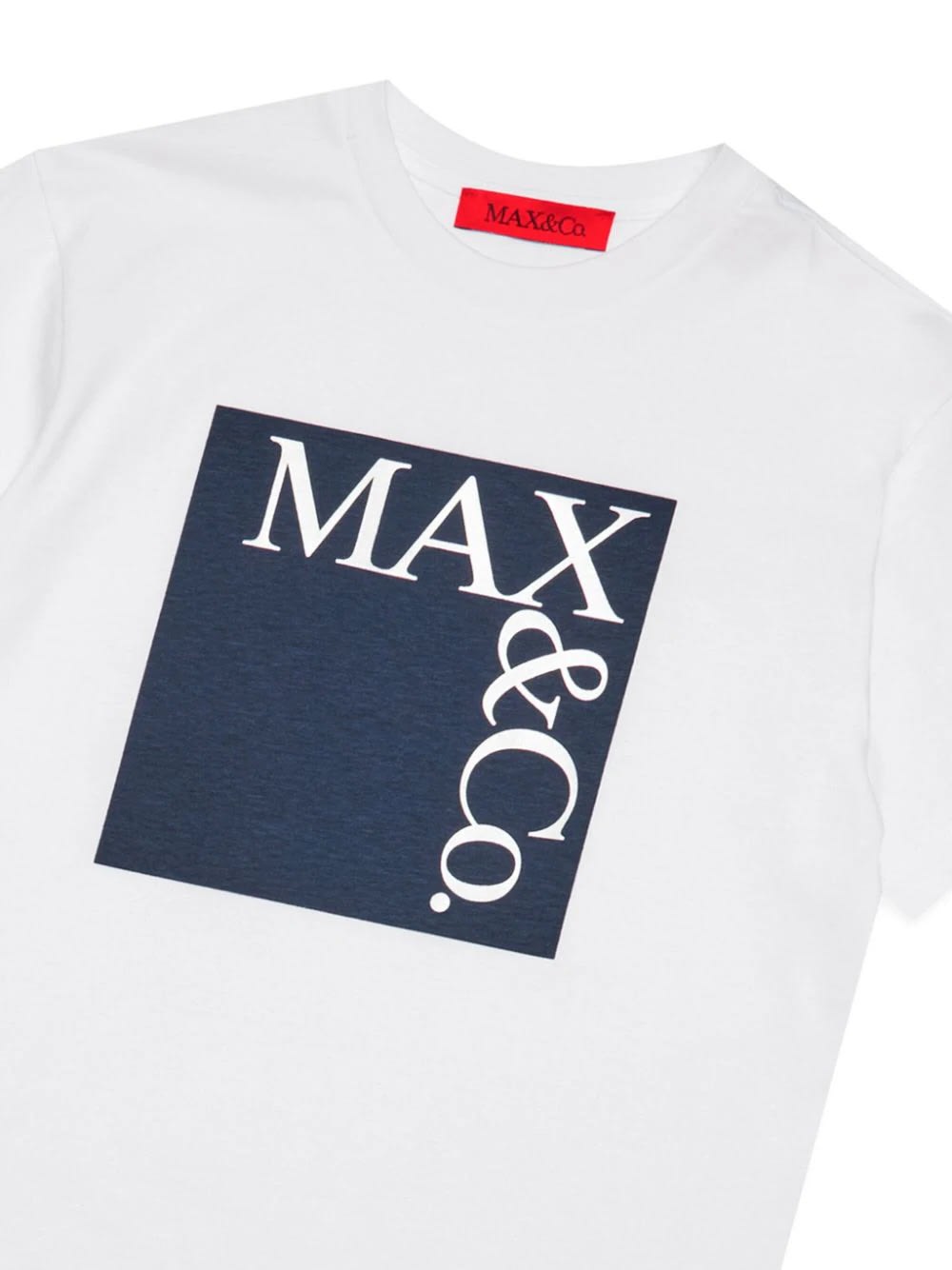 Shop Max&amp;co. Icona T-shirt With Logo In White And Blue