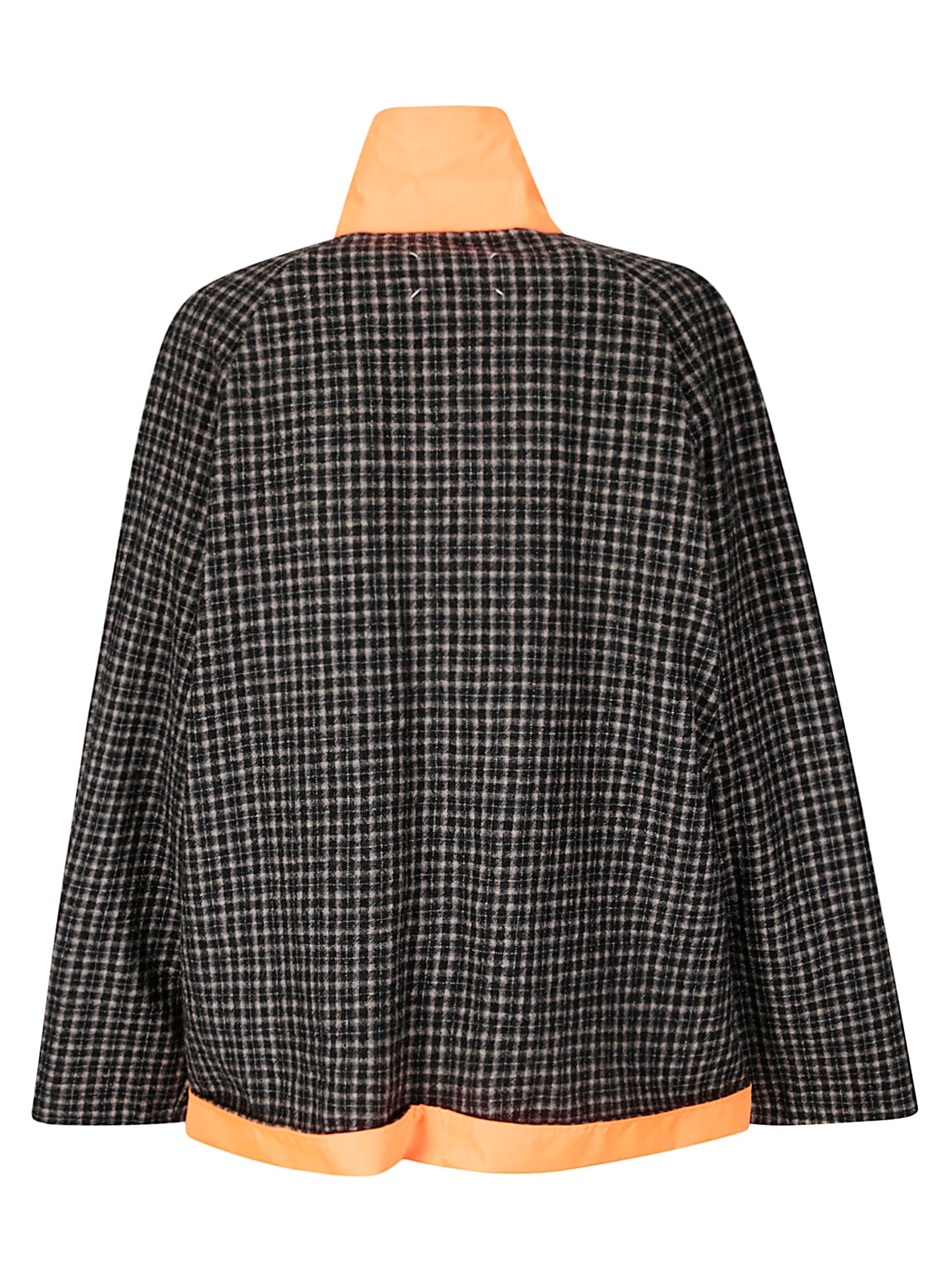 Maison Margiela Orange Fluo Cropped Reversable Jacket In Multi