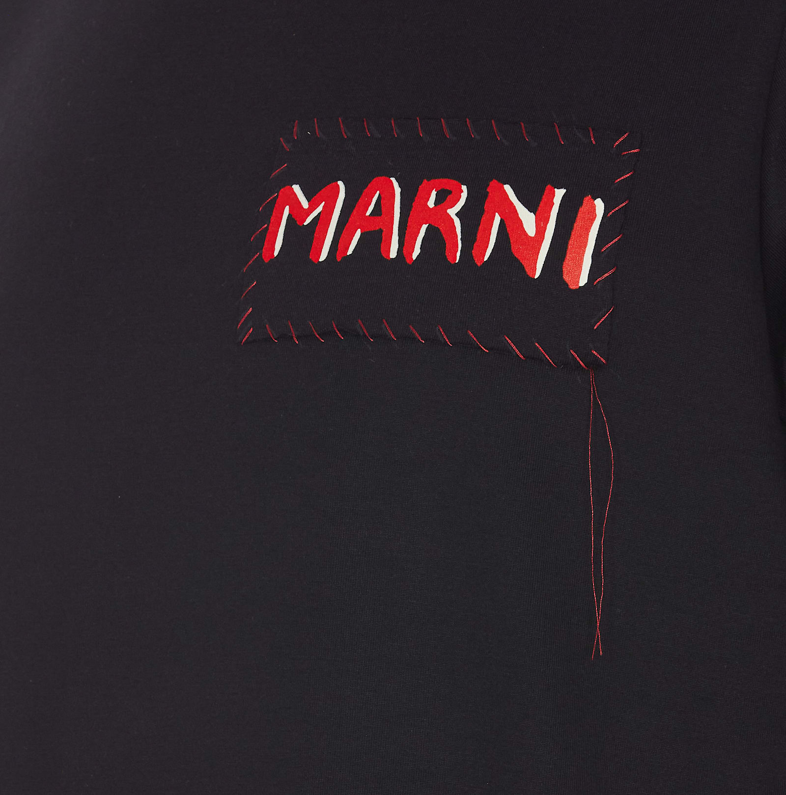 Shop Marni Patch T-shirt In Black