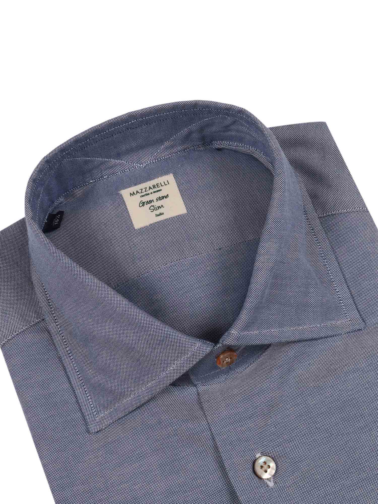 Mazzarelli Oxford Cotton Slim Fit Shirt In Animal Print