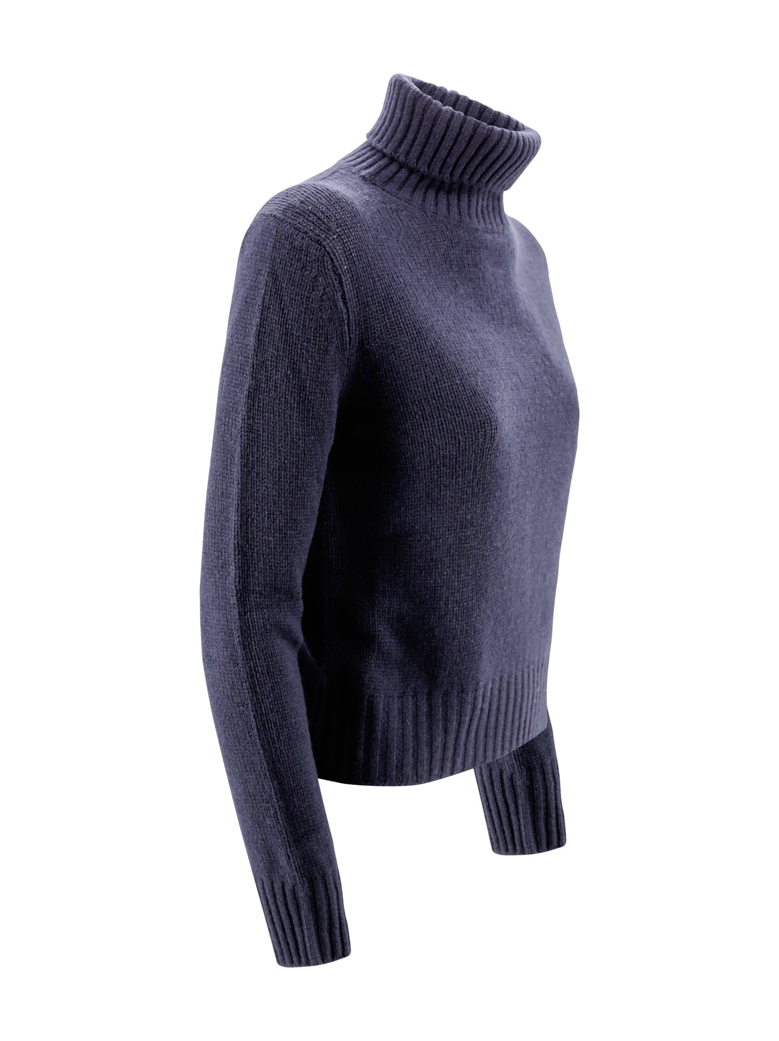 Shop Be You Sweatshirt With Ribbed Turtleneck In Blue