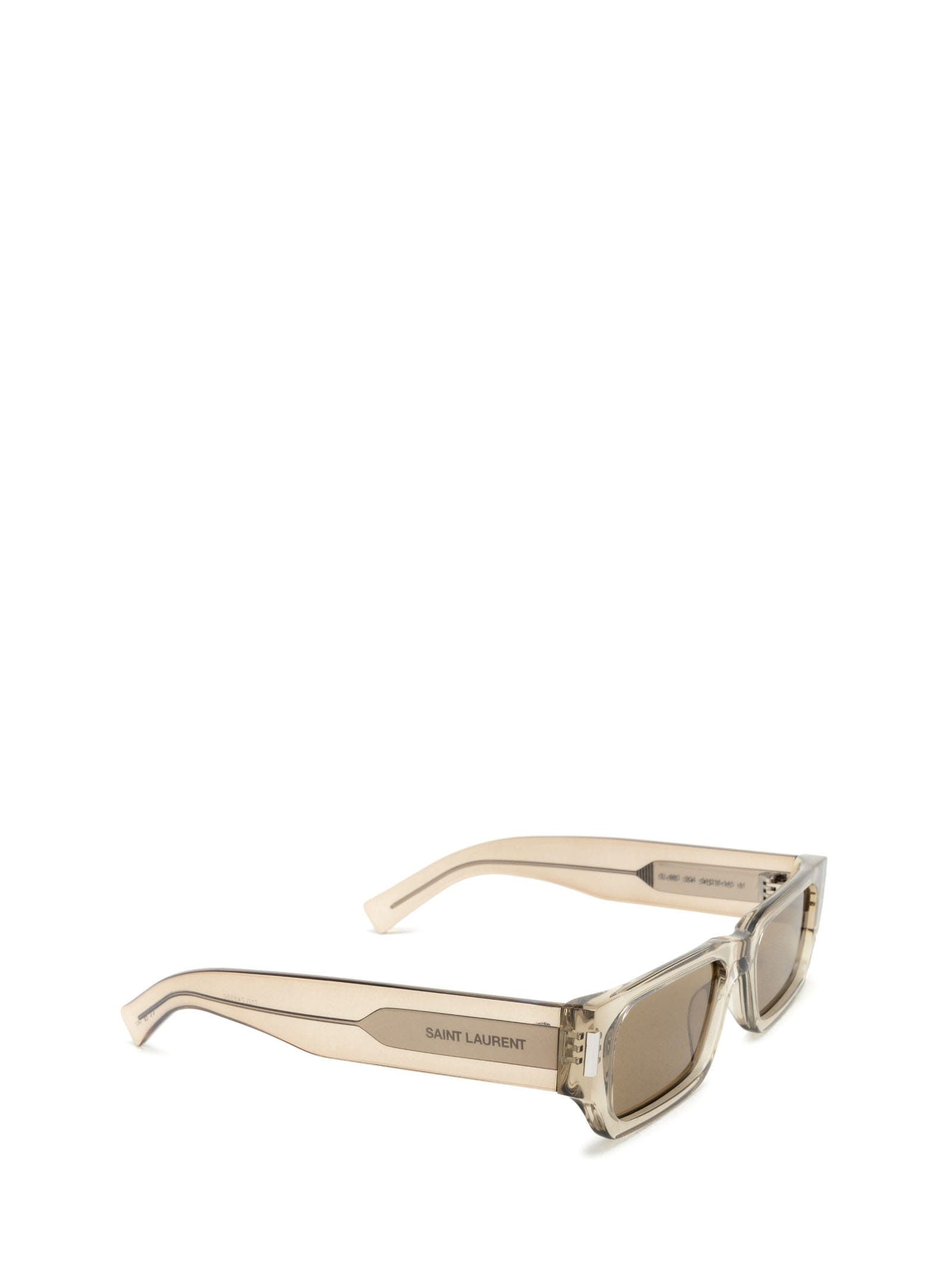 Shop Saint Laurent Sl 660 Beige Sunglasses