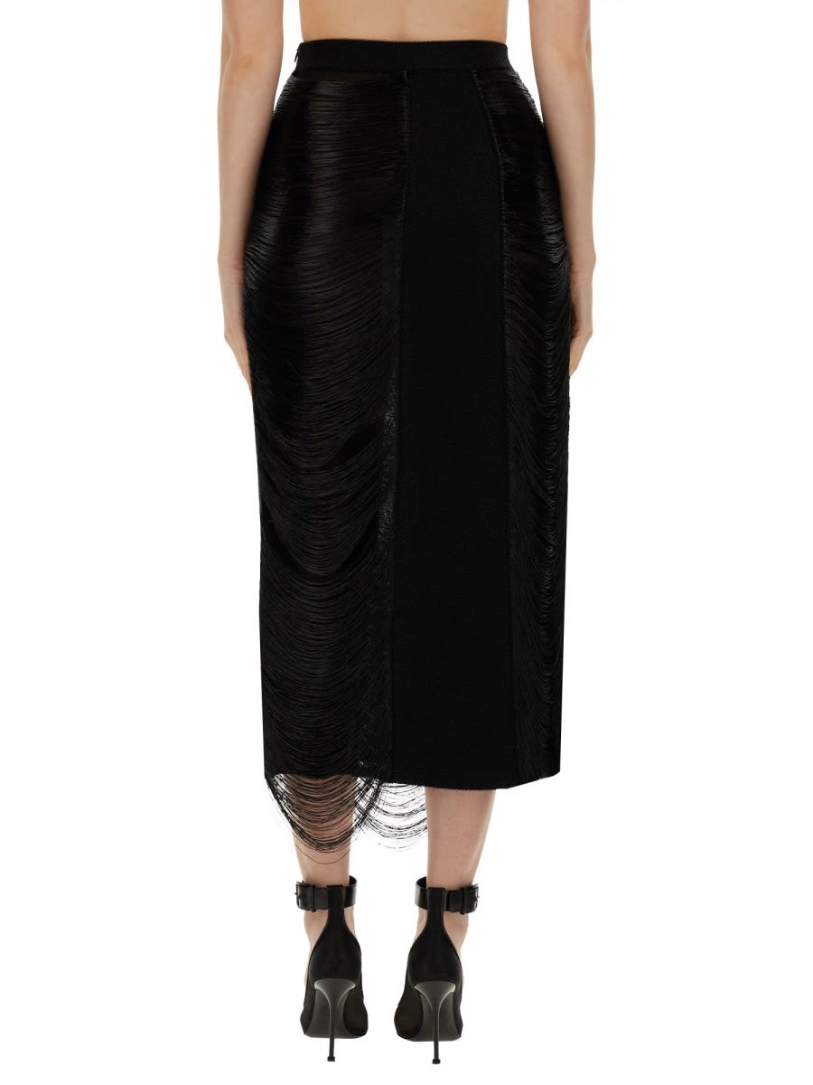 Shop Alexander Mcqueen Long Skirt In Black