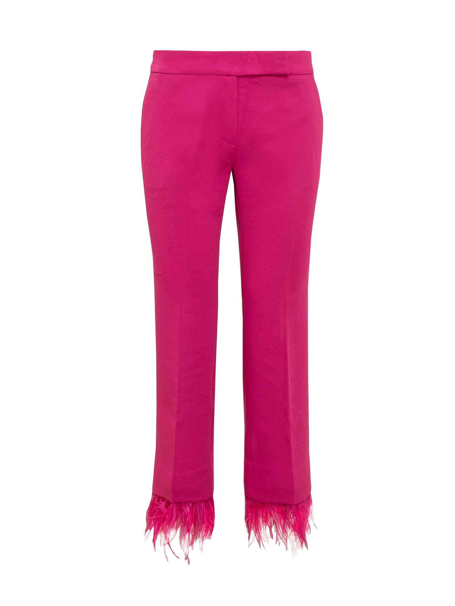 Michael Kors Crop Flare Fthr Trouser In Pink