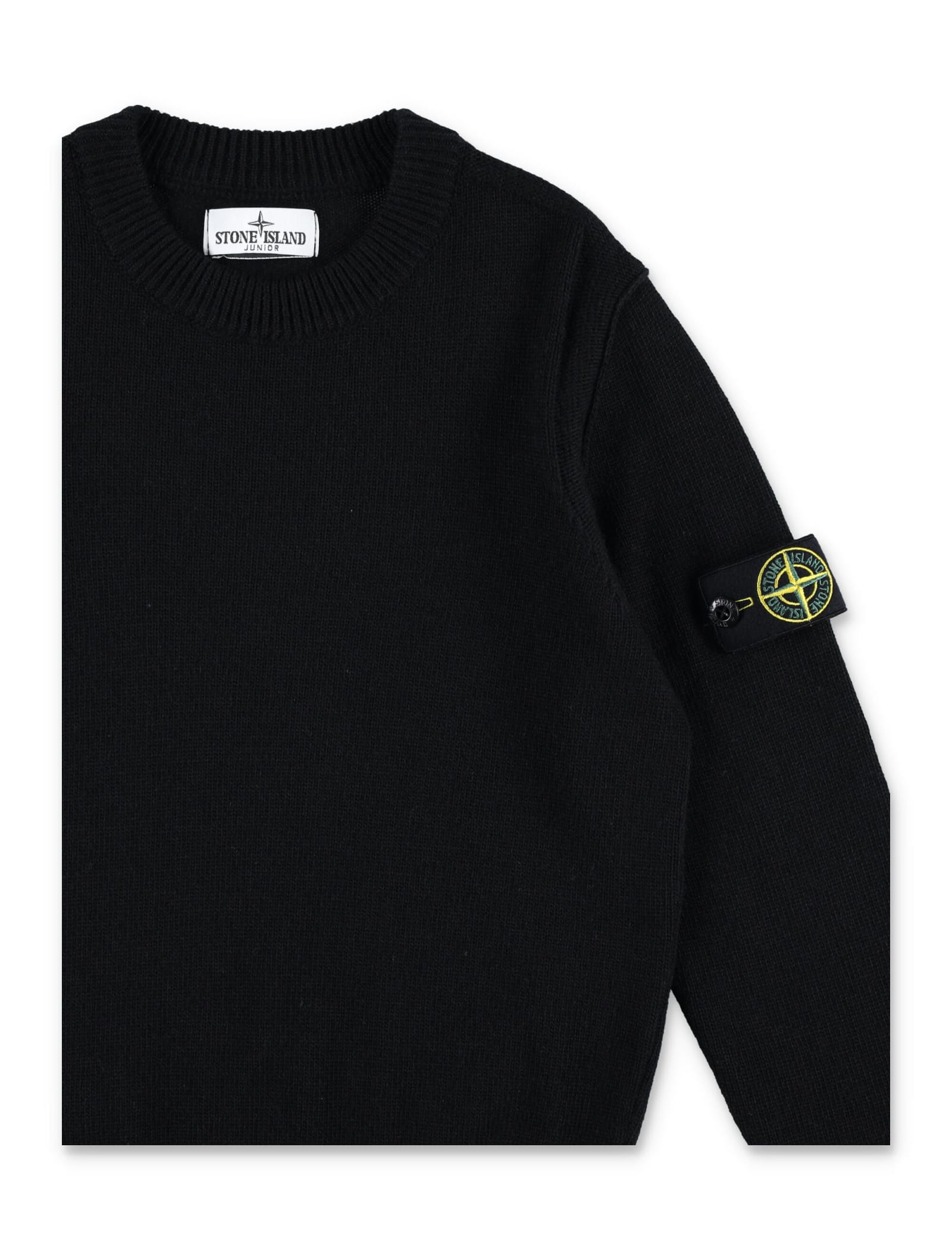 Stone Island Sweater Junior Kids Color Black In Black