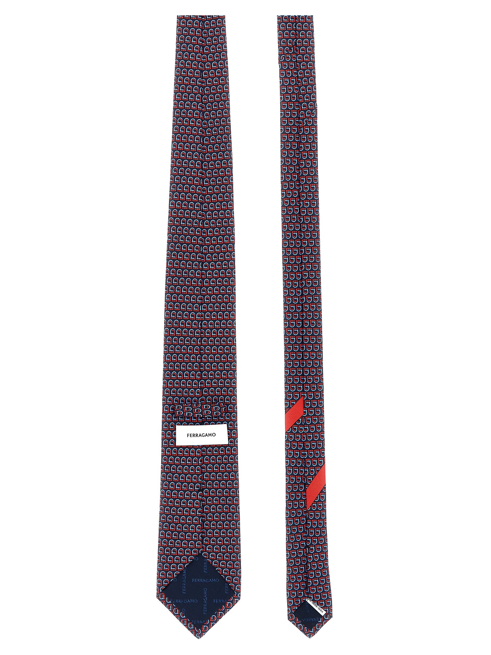 Shop Ferragamo Gancini Tie In Multicolor