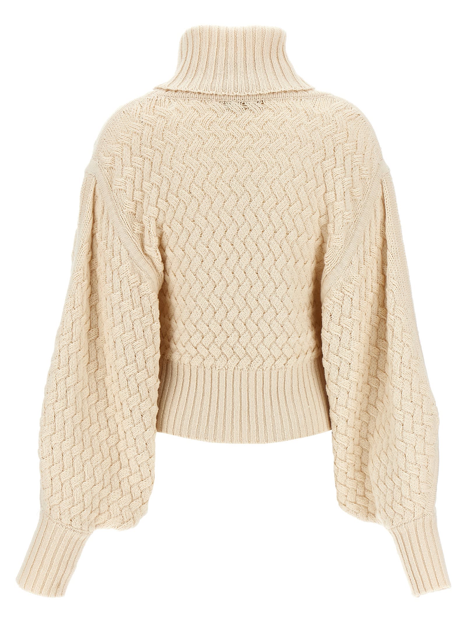 Shop Zimmermann Illustration Textured Sweater In Beige