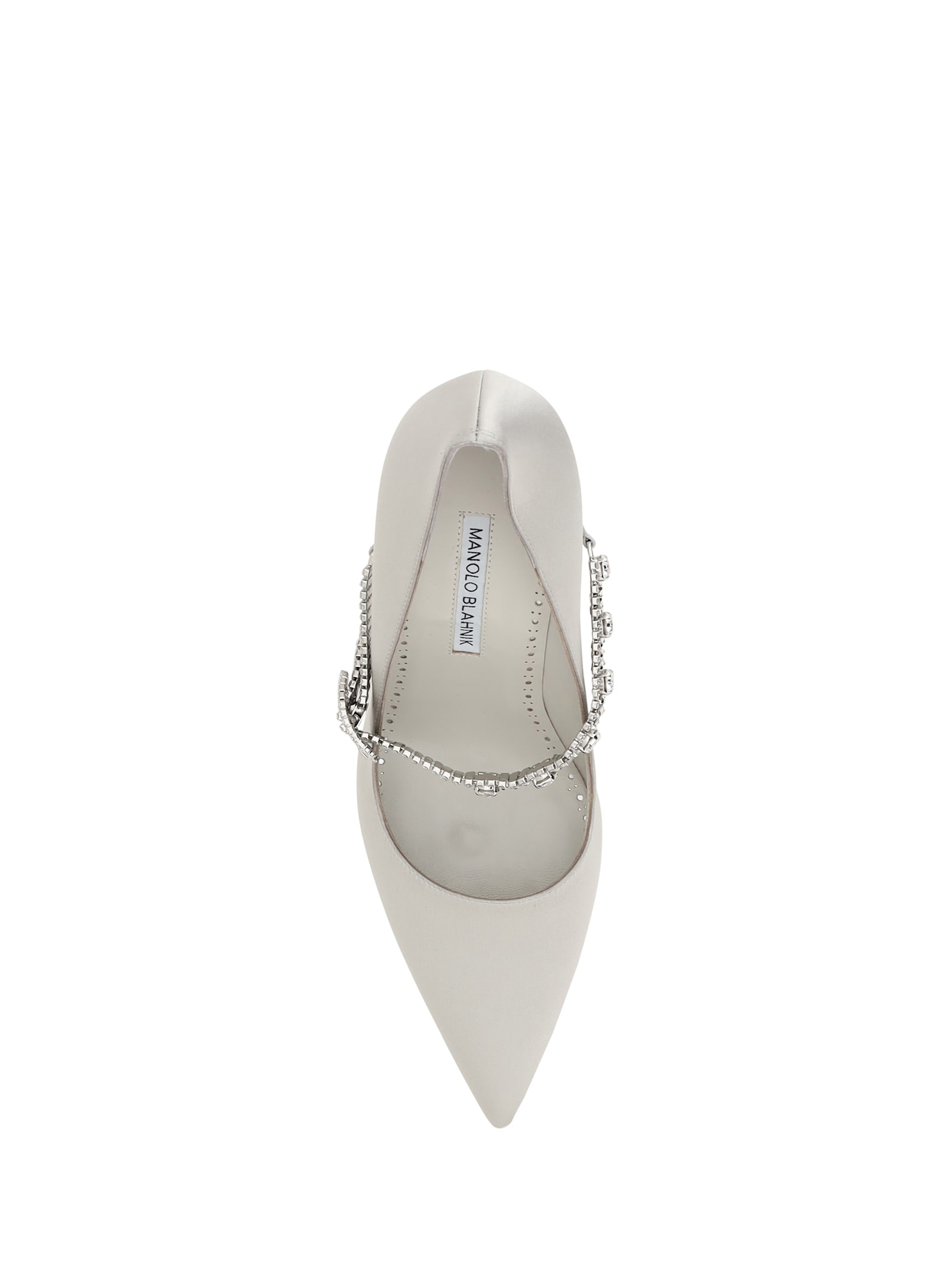 Manolo Blahnik Nadira 90 Satin Crystal-embellished Pumps In Mgry