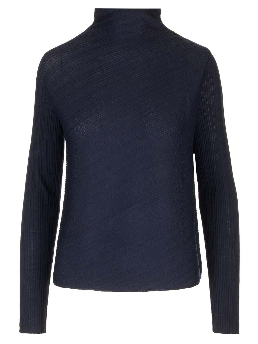 Long-sleeved Roll-neck Knitted Top
