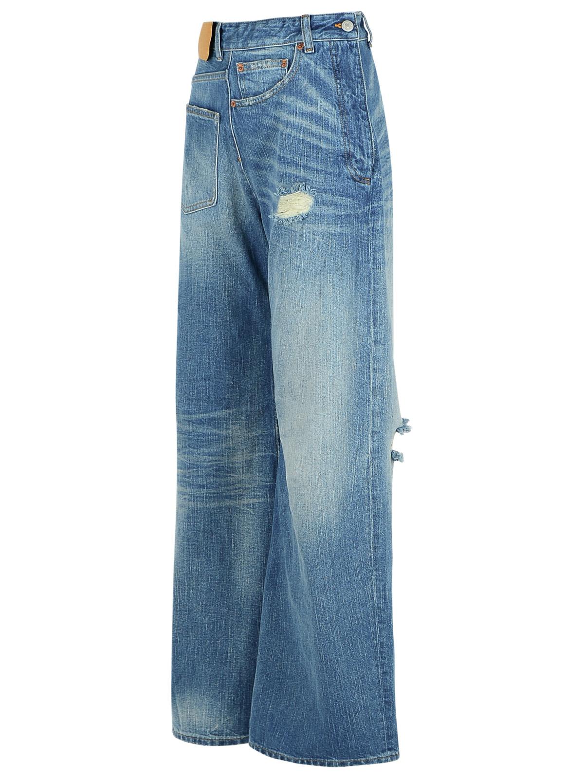 Shop Mm6 Maison Margiela Reverse Blue Denim Jeans