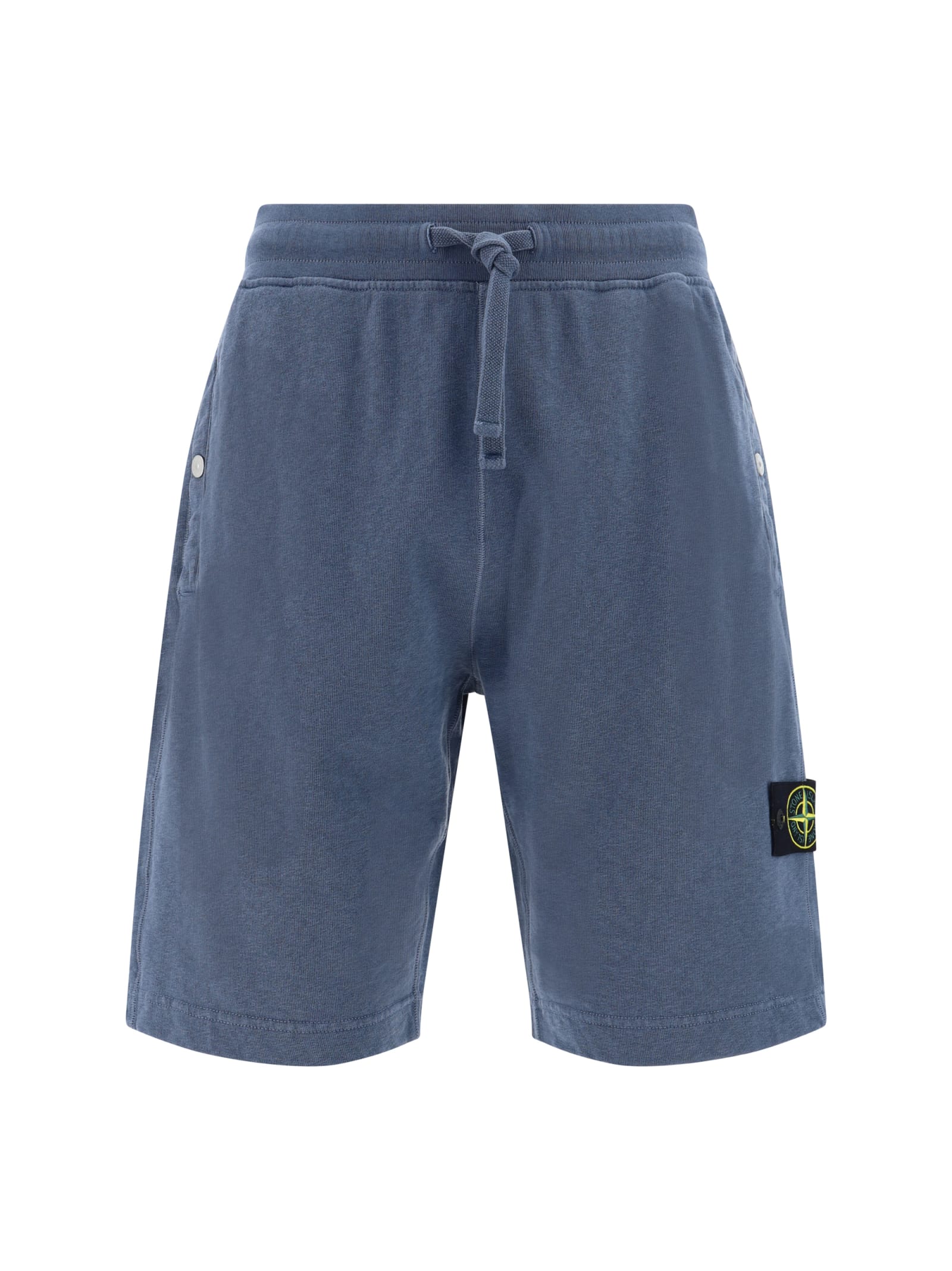 Shop Stone Island Shorts In Dark Blue