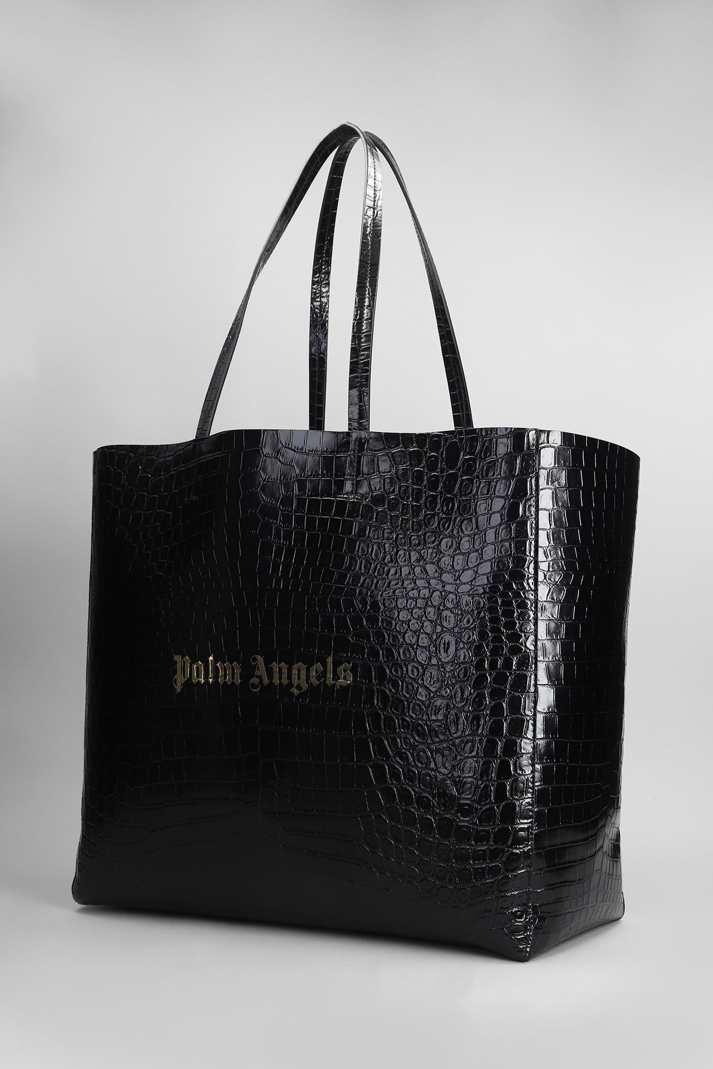 Shop Palm Angels Tote In Black Leather