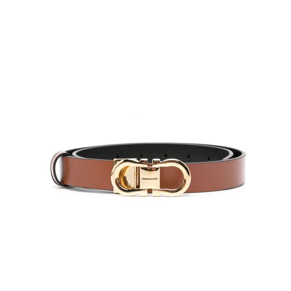 Shop Ferragamo Belt In Brown