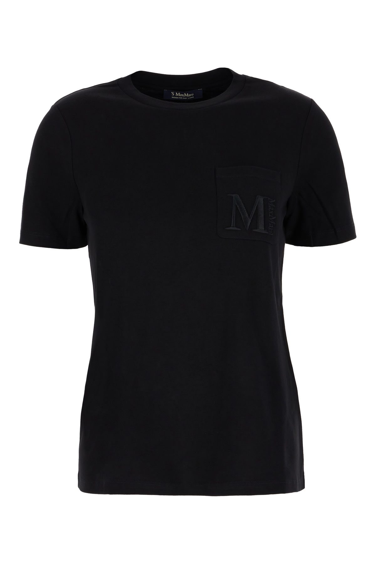 'S Max Mara Black Cotton T-shirt