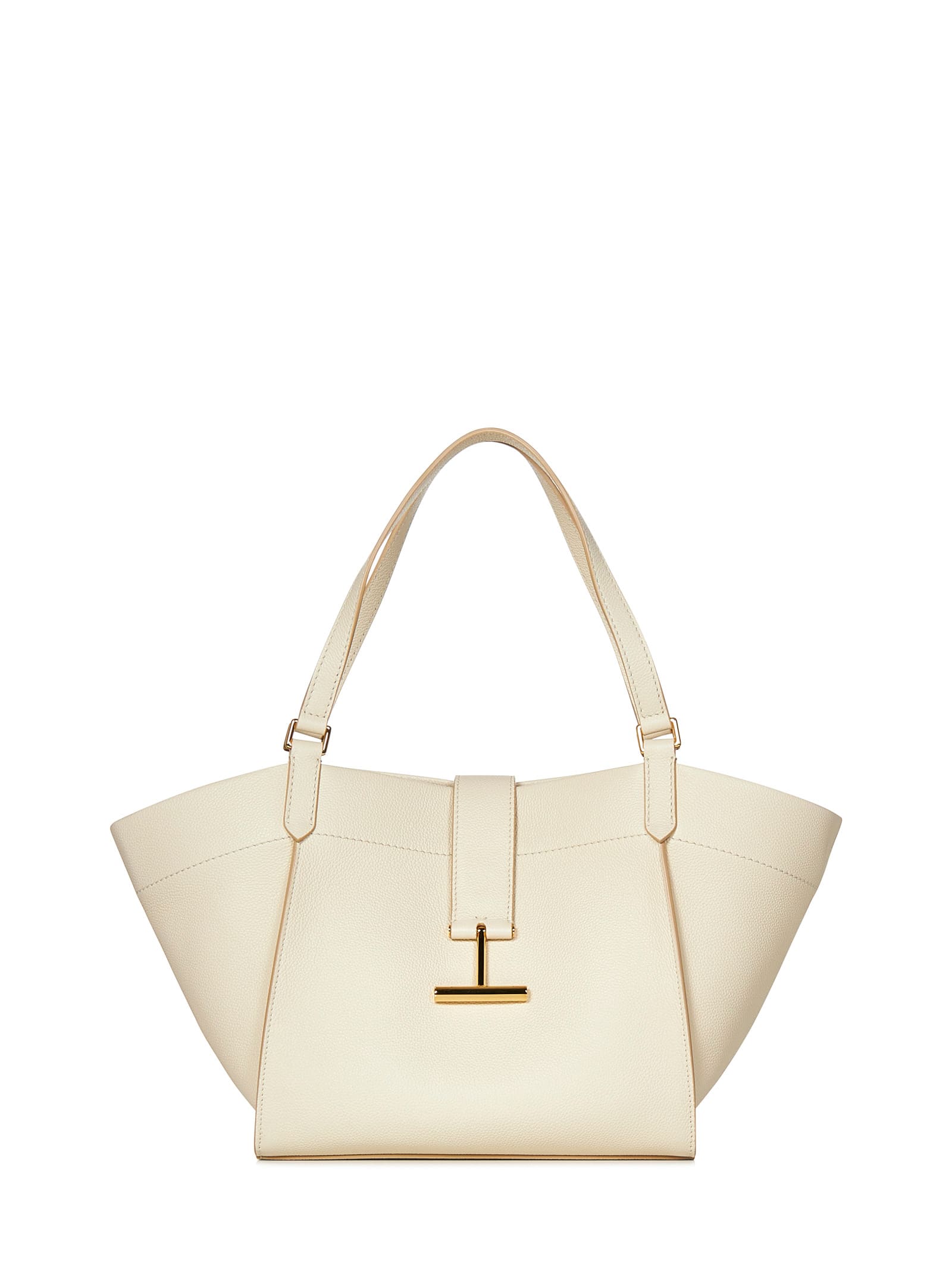 Shop Tom Ford Tara Medium Tote In Beige