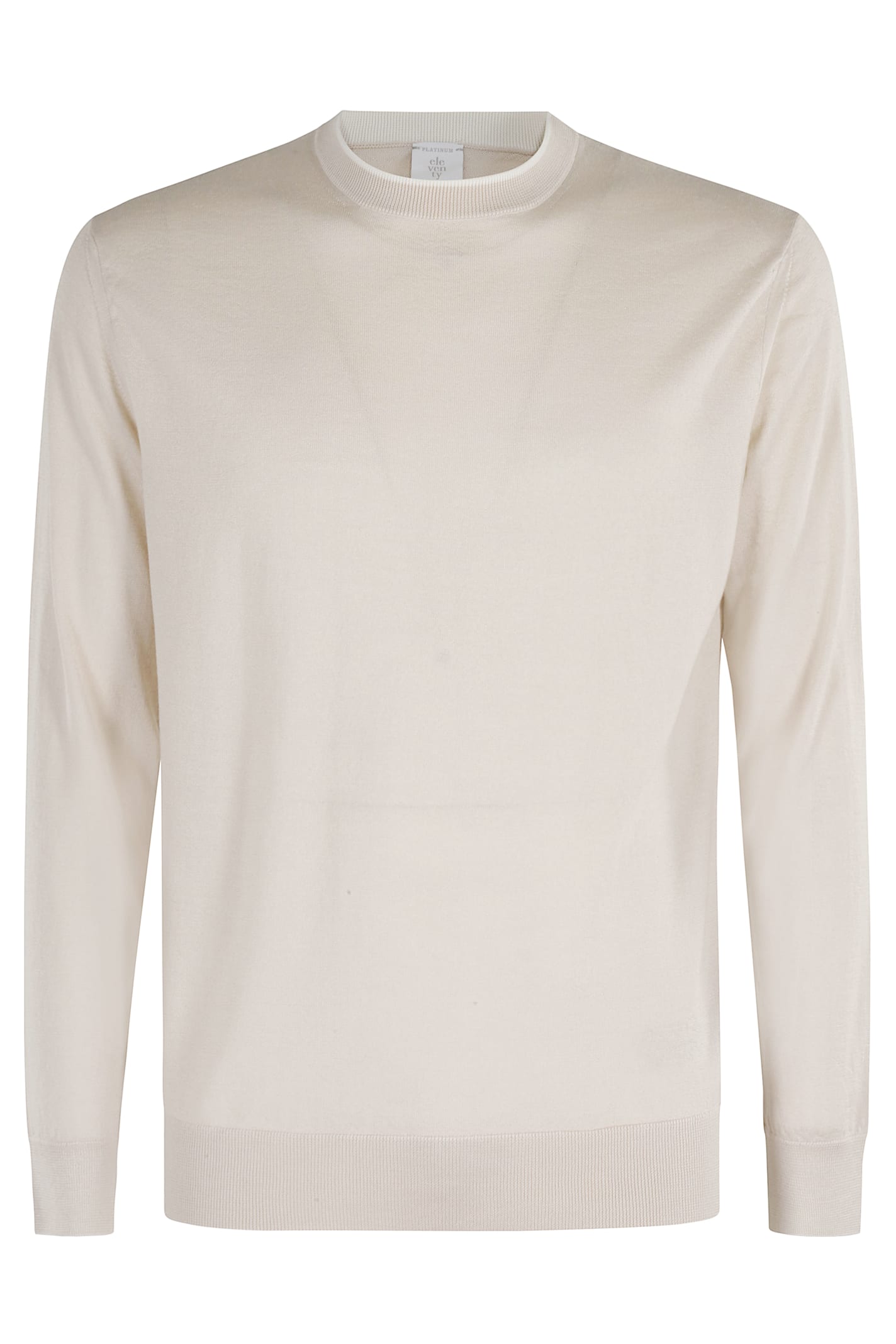 Eleventy Maglia Girocollo Doppio Collo In Brown