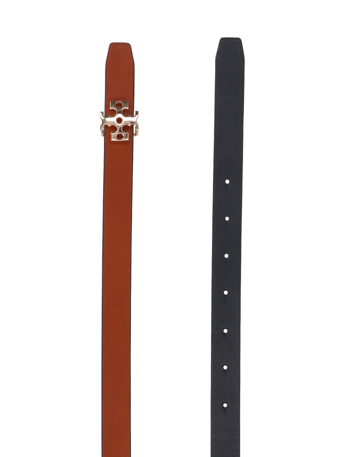 Tory Burch Logo Reversible Belt In Black