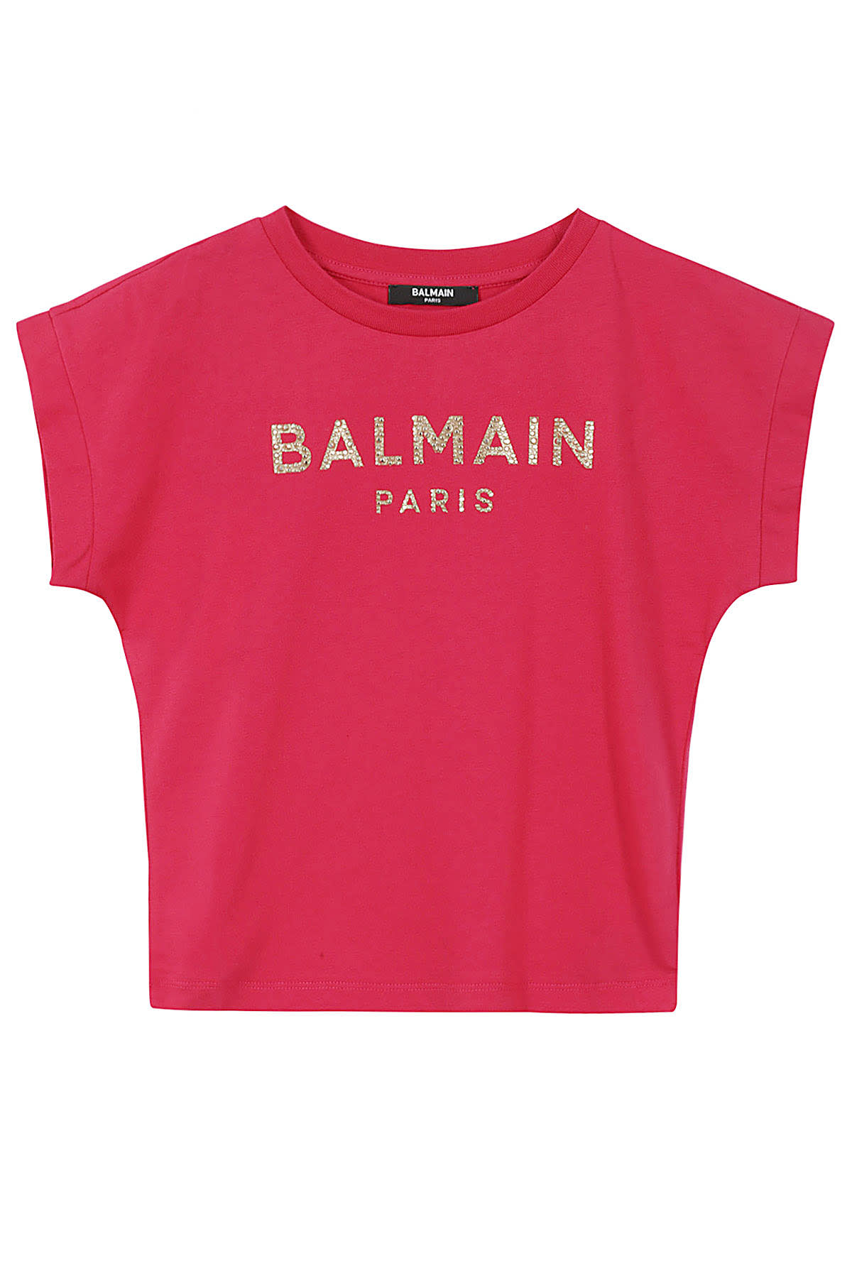 Shop Balmain T Shirt In Nor Rubino Oro