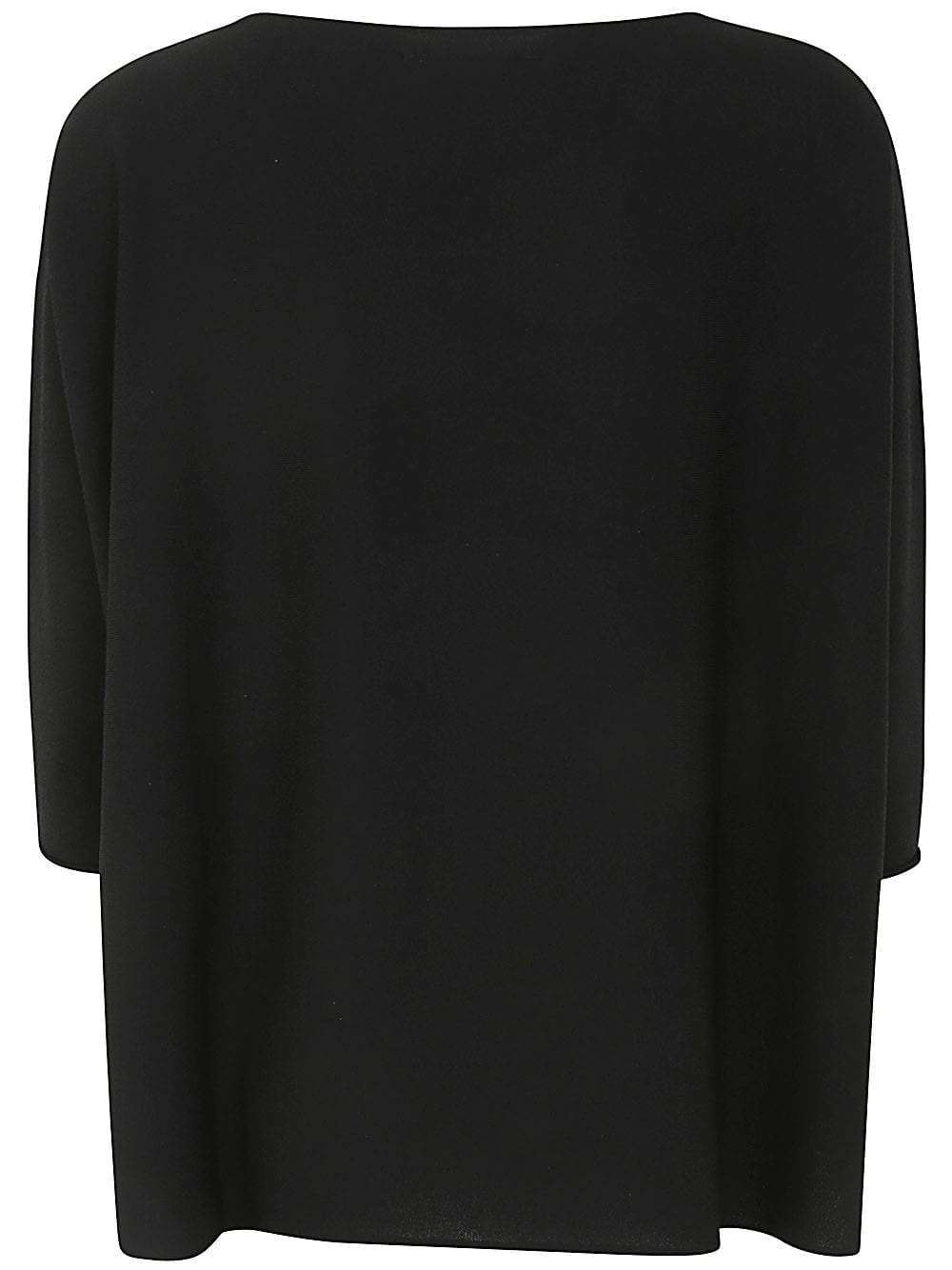 Shop Liviana Conti Asymmetric Crew Neck Sweater In Black