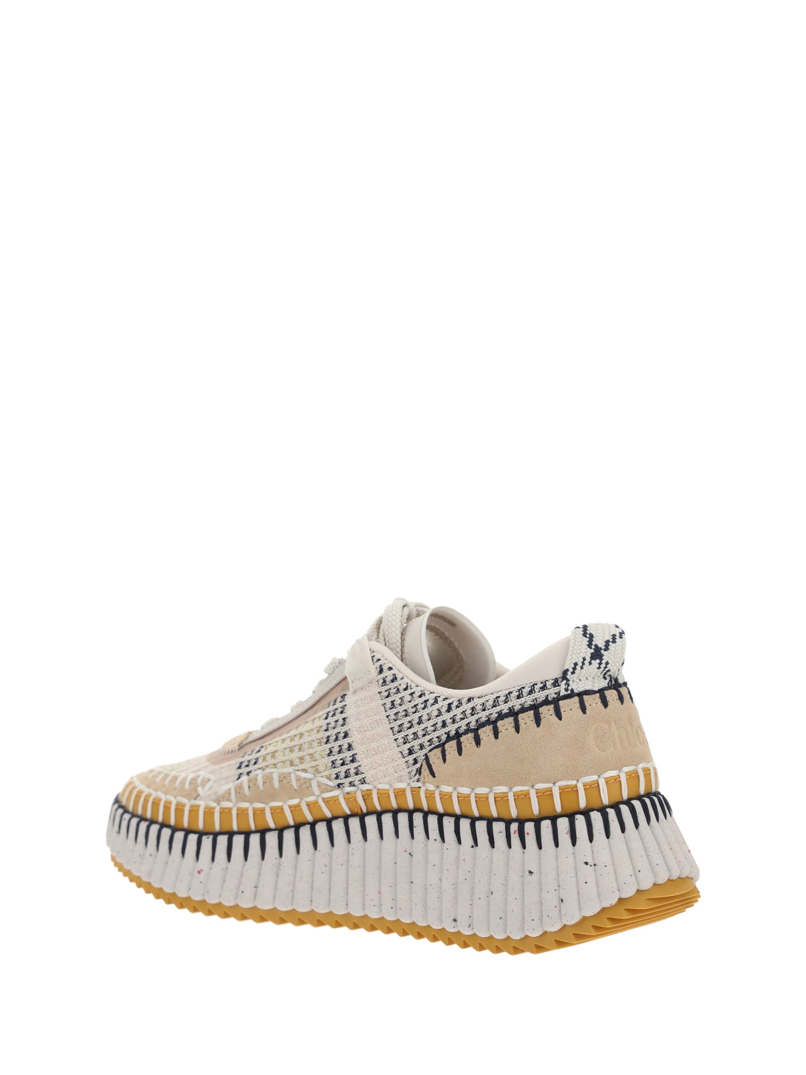 Shop Chloé Nama Sneakers In Biscotti Beige