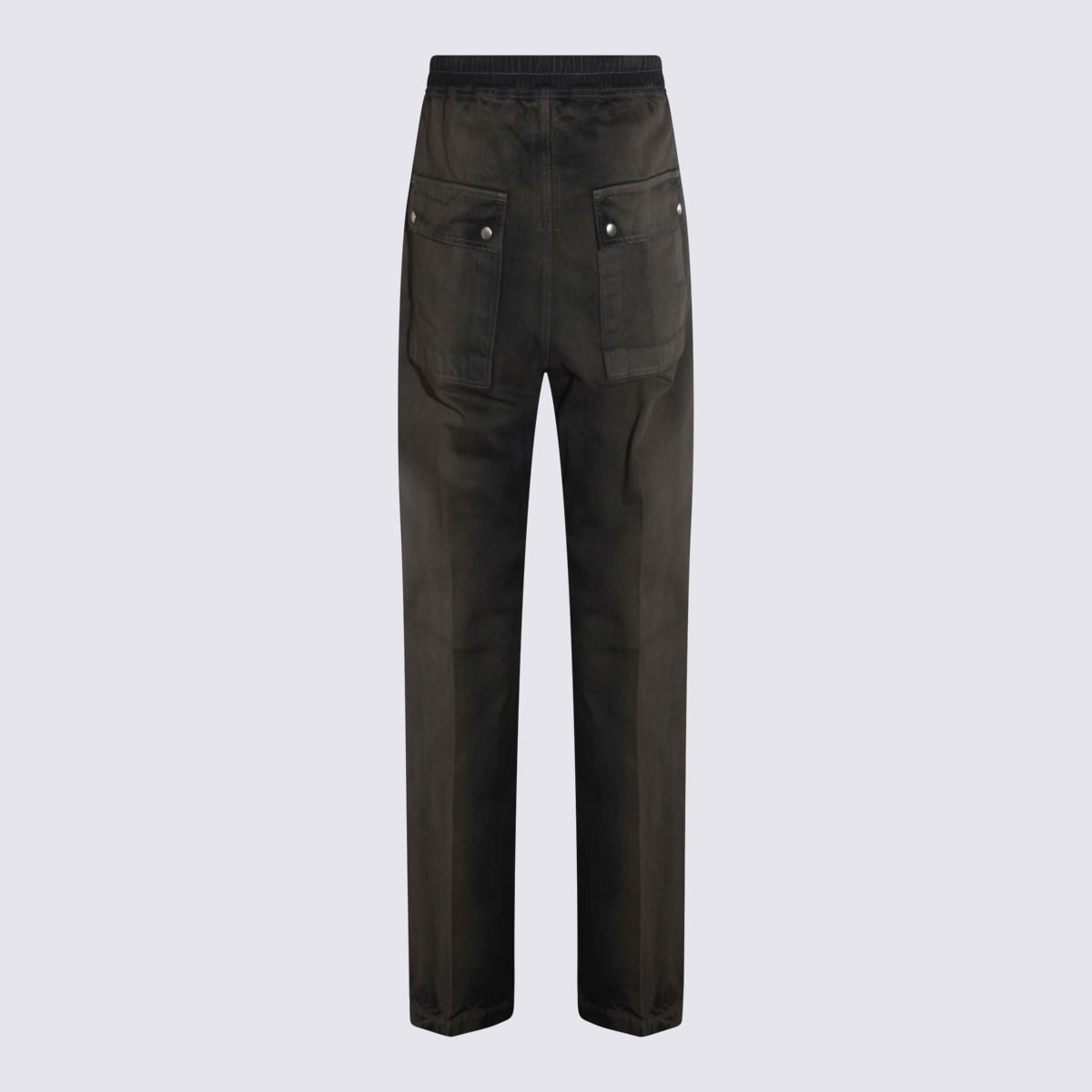 Rick Owens Trousers Straight Leg Side Pockets In Blue
