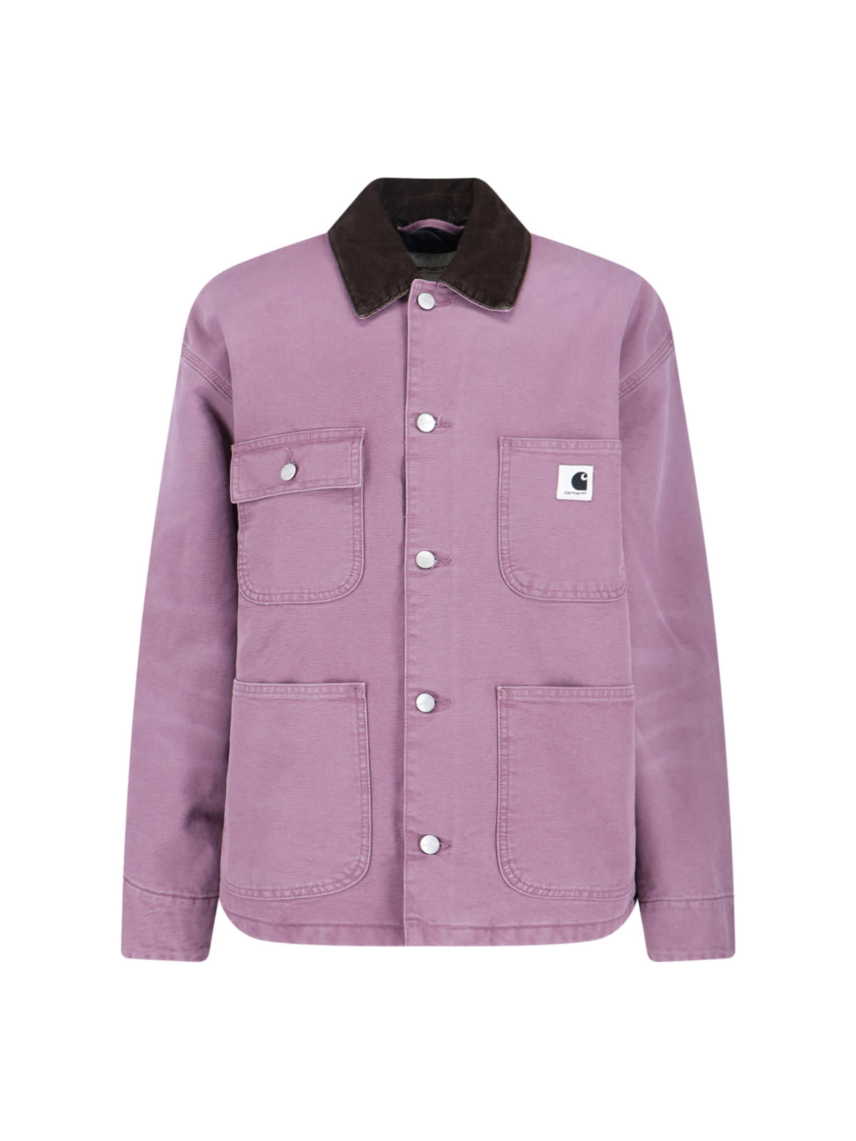 Carhartt Casual Jacket With Contrast Collar And Pockets In Purple