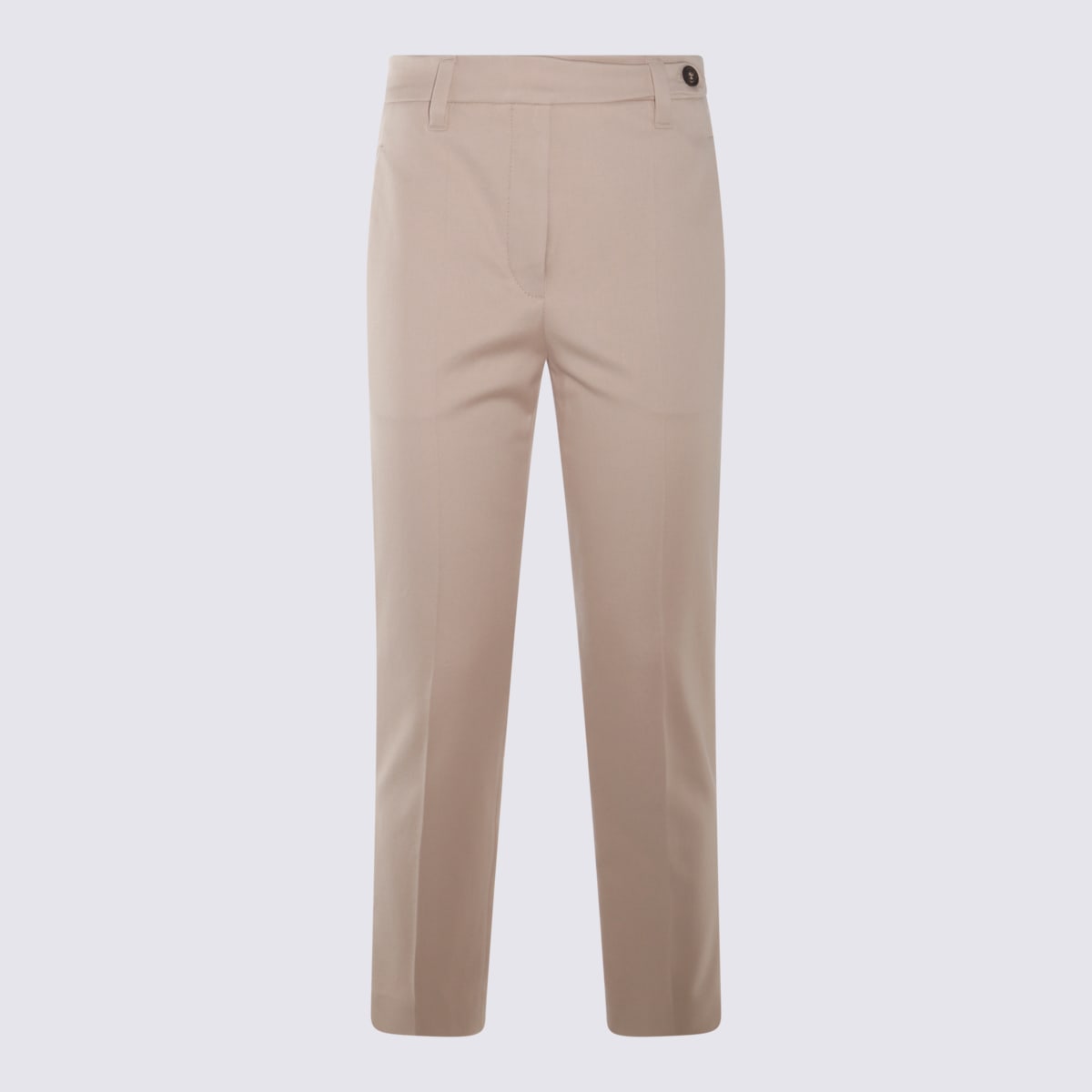 Beige Cotton Pants