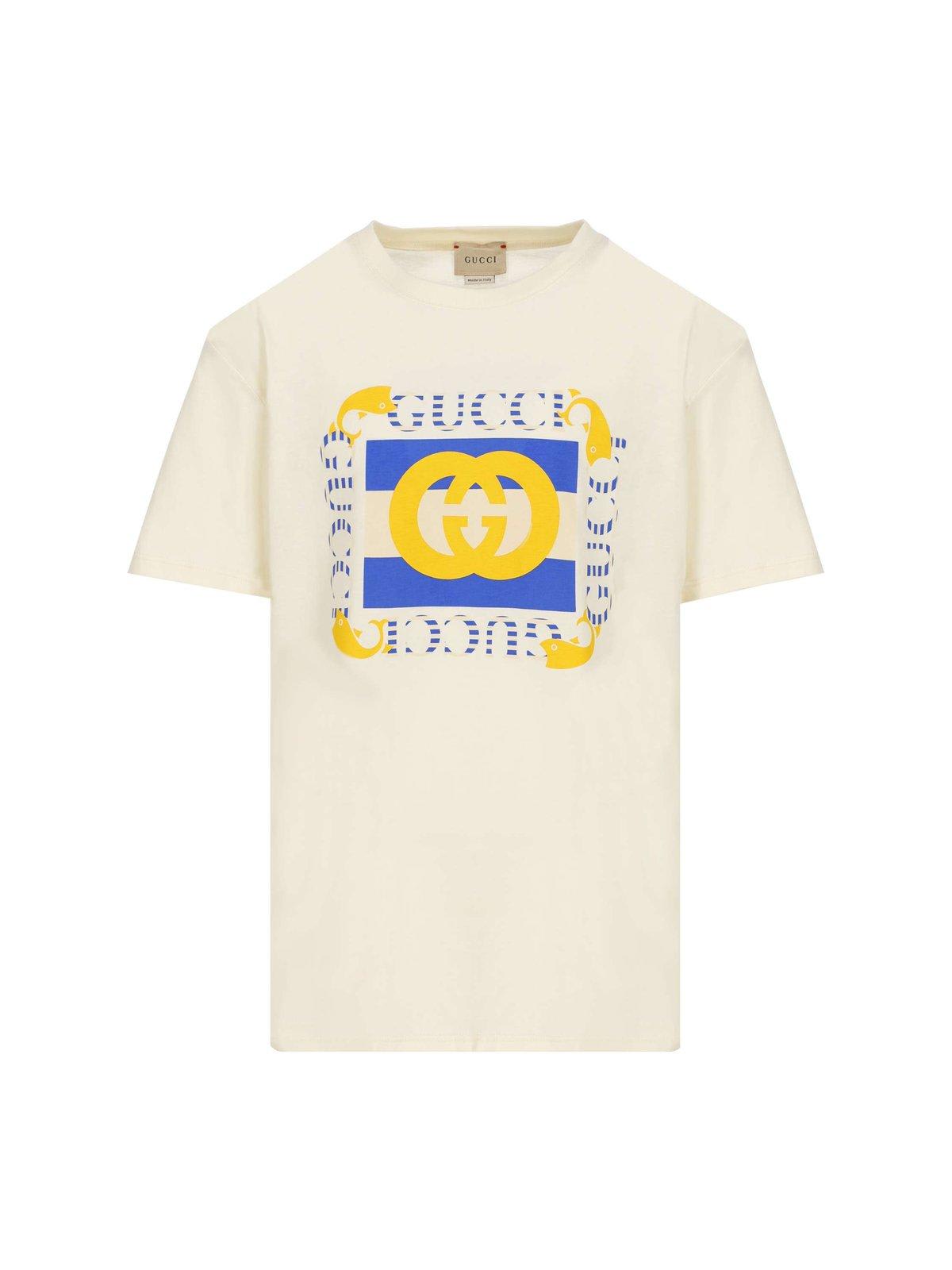 Gucci Logo Printed Crewneck T-shirt
