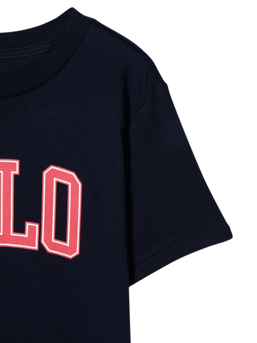 Polo Ralph Lauren Logo-print Cotton T-shirt In Blue