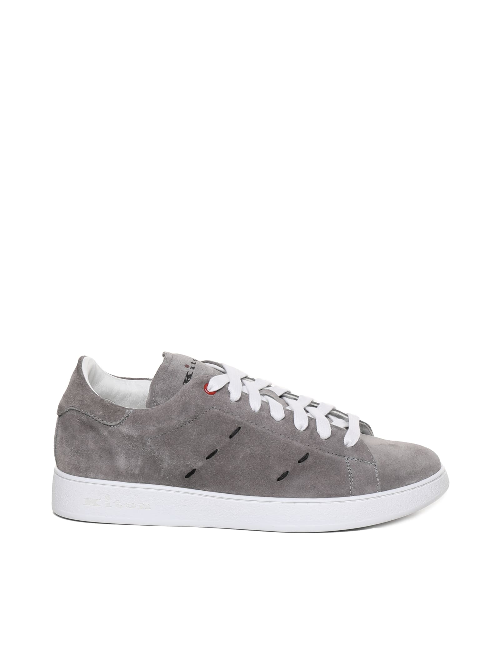 KITON LOW-TOP SNEAKERS WITH CONTRASTING STITCHING