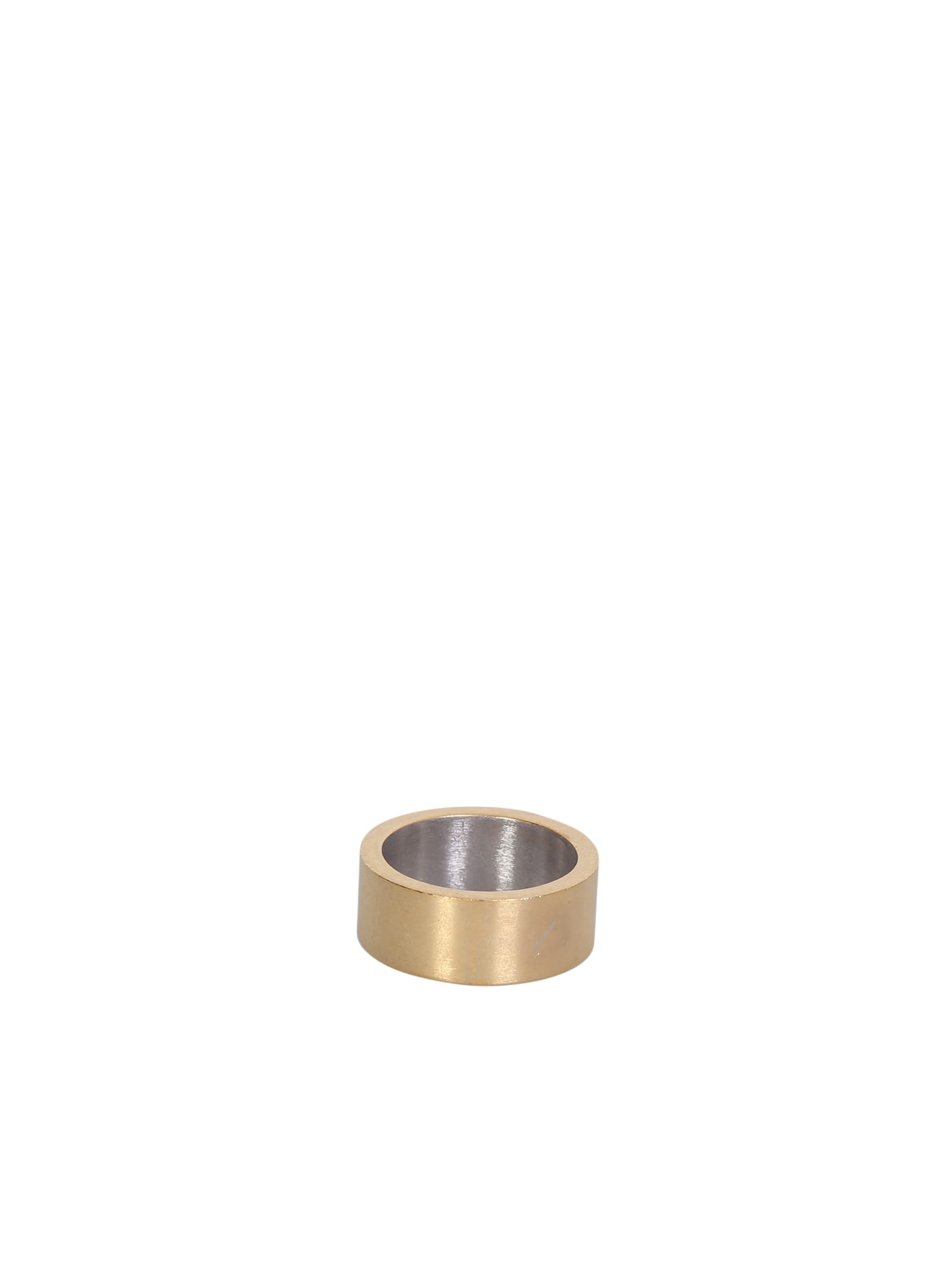 Shop Maison Margiela Gold-plated Ring In Metallic