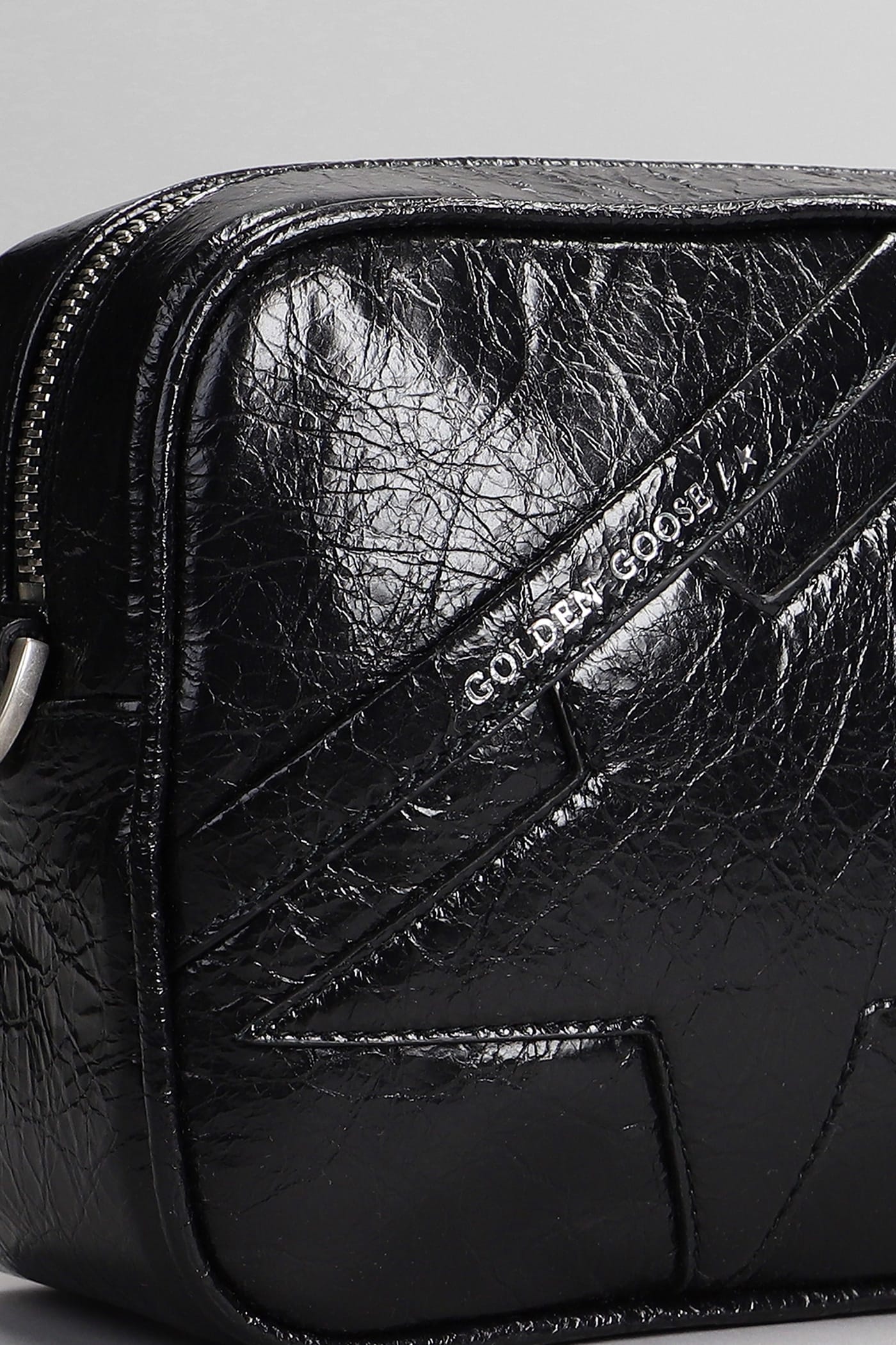 Shop Golden Goose Shoulder Bag In Black Leather