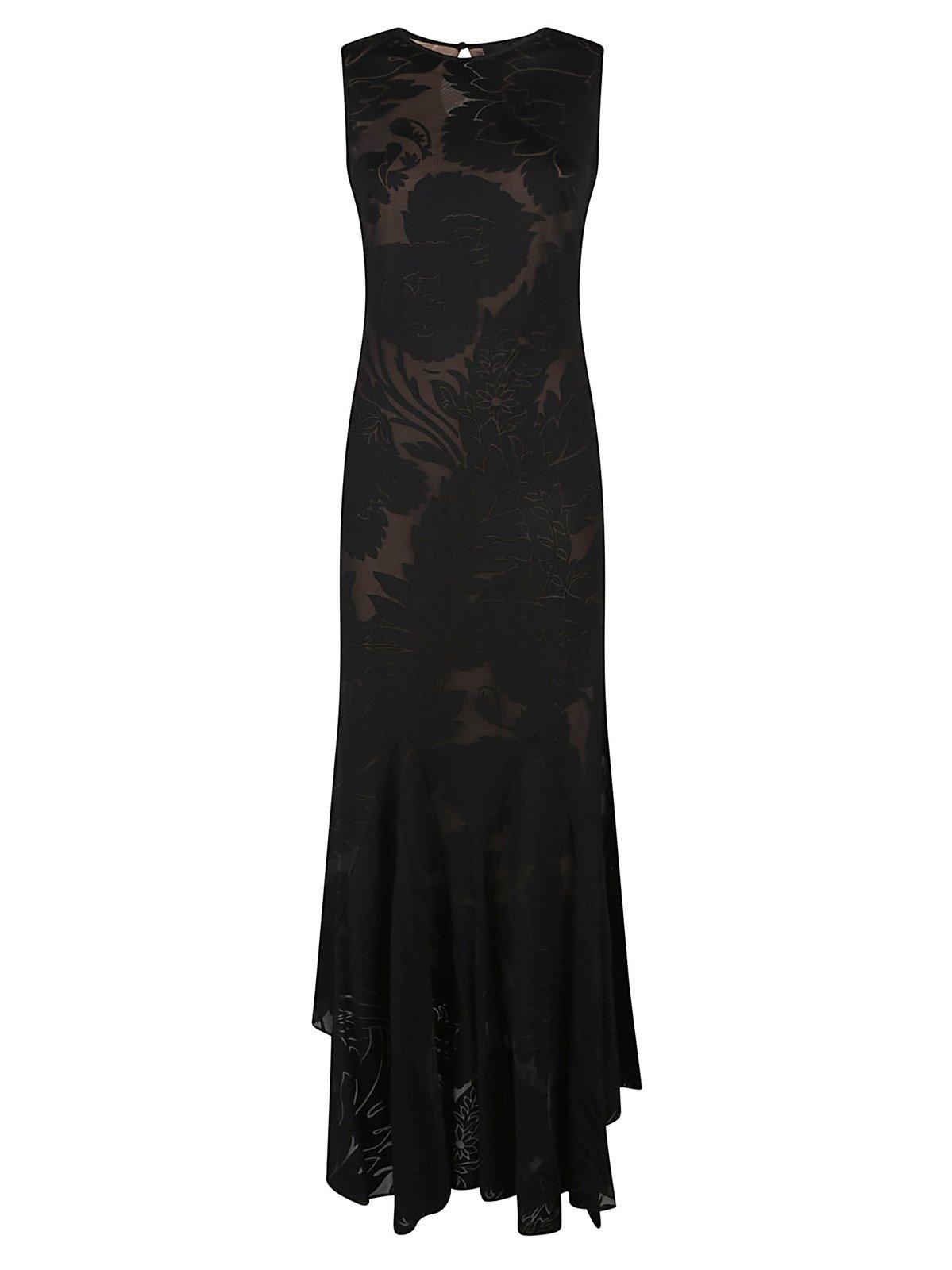 Etro Floral Jacquard Open Back Midi Dress